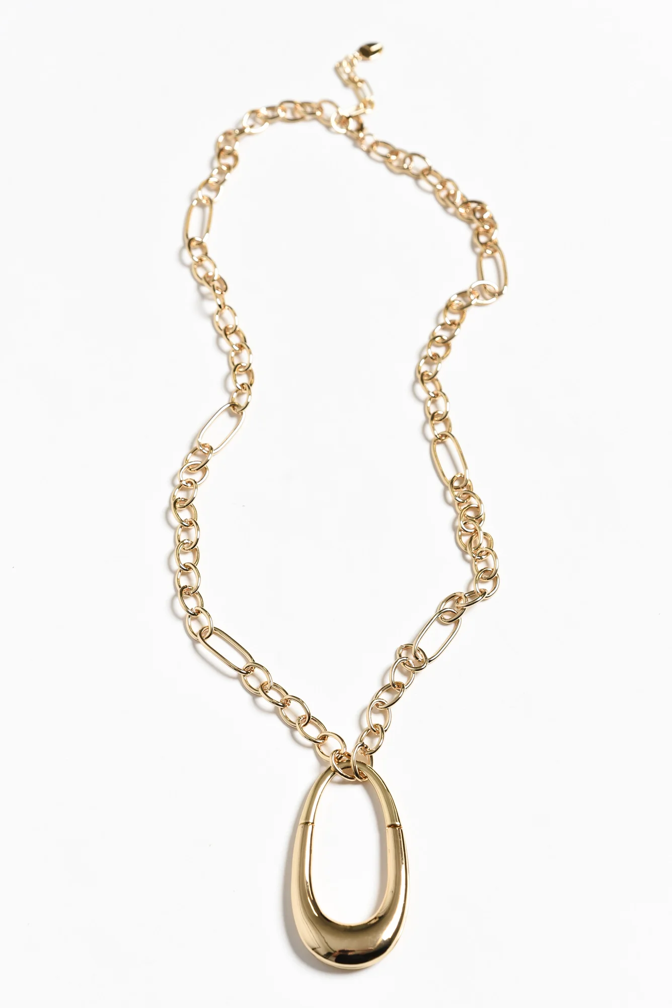Kerr Gold Oval Pendant Necklace