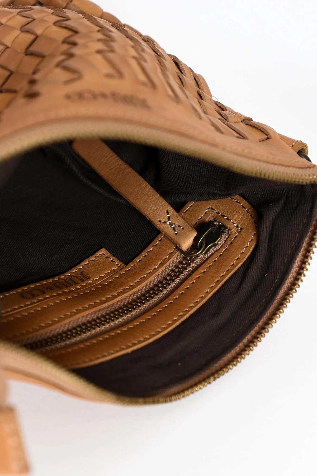 Bray Tan Woven Crossbody Bag