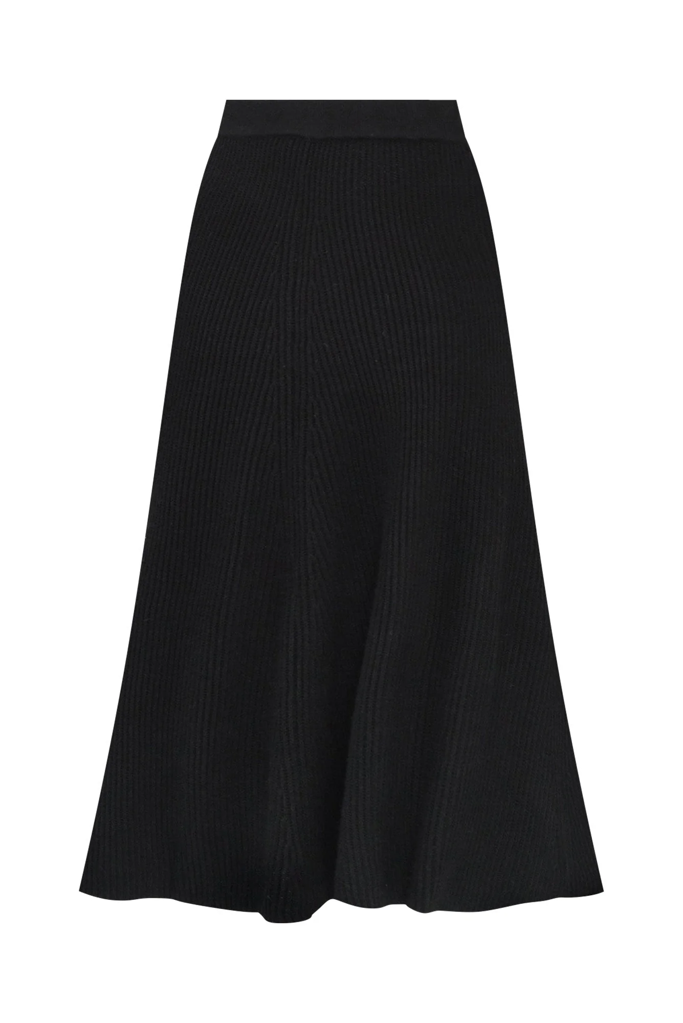 Roshni Black Knit Maxi Skirt