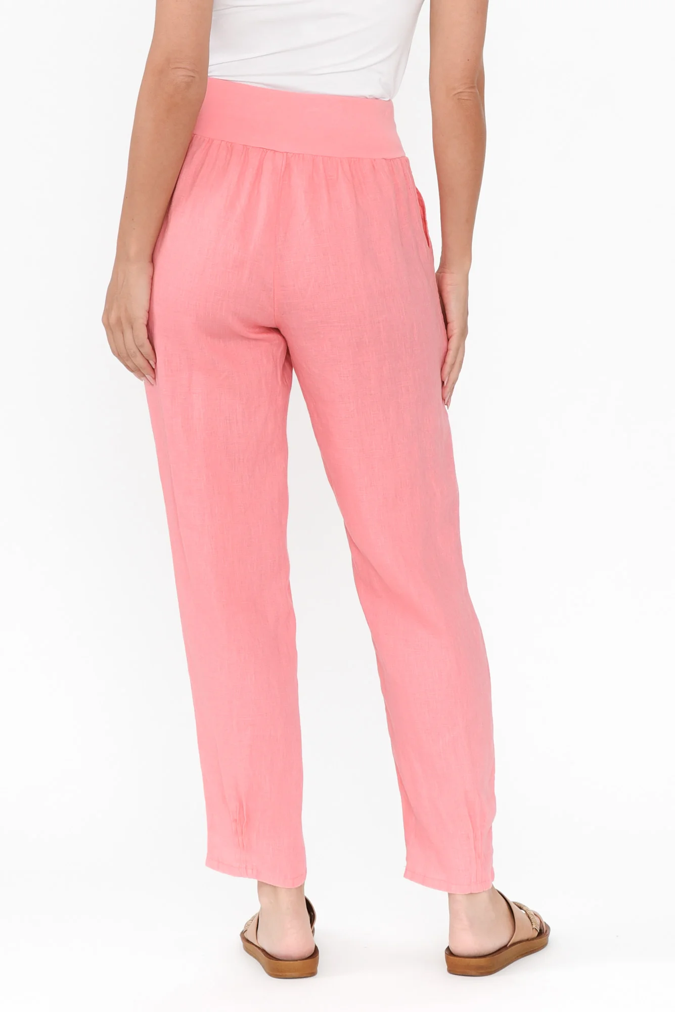 Tatum Pink Linen Pants
