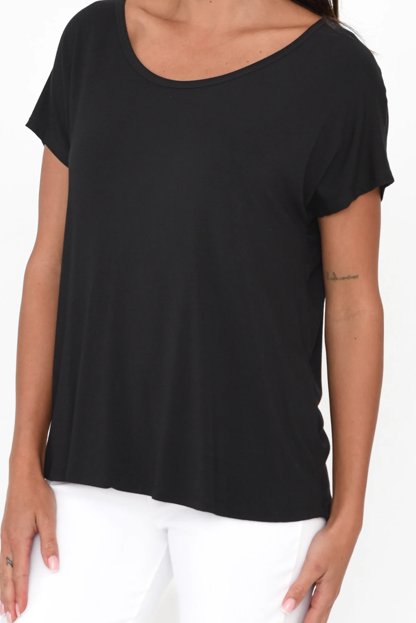 Eadie Black Bamboo Top