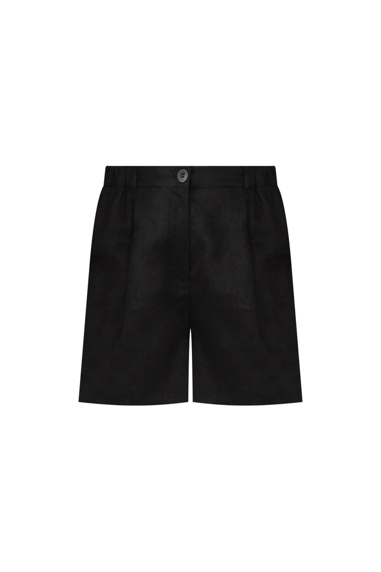 Britannia Black Linen Shorts