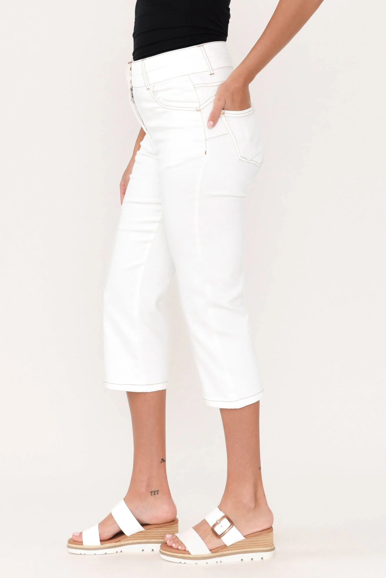 Alessi White Cropped Jeans