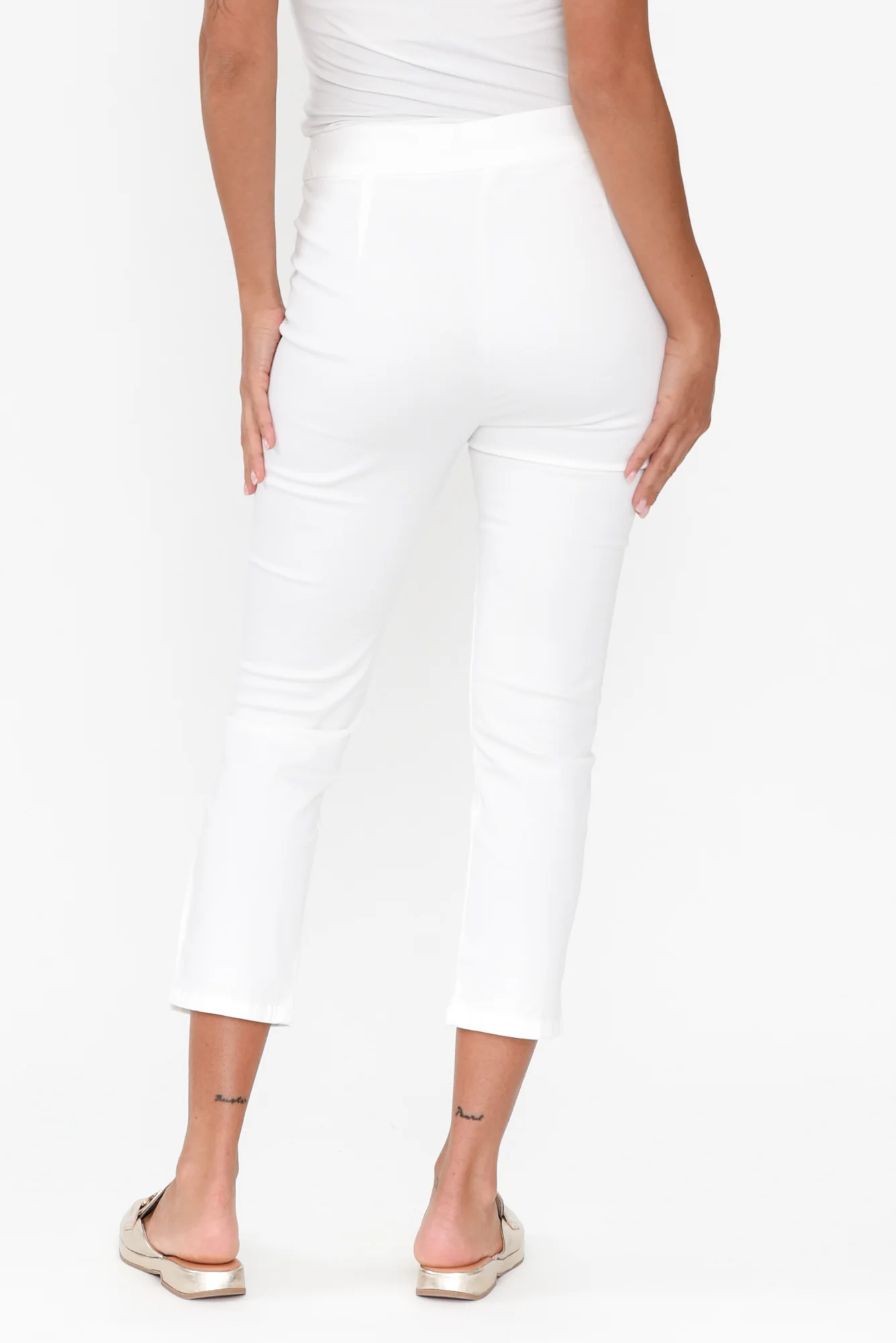 Meyer White Cotton Blend Pants