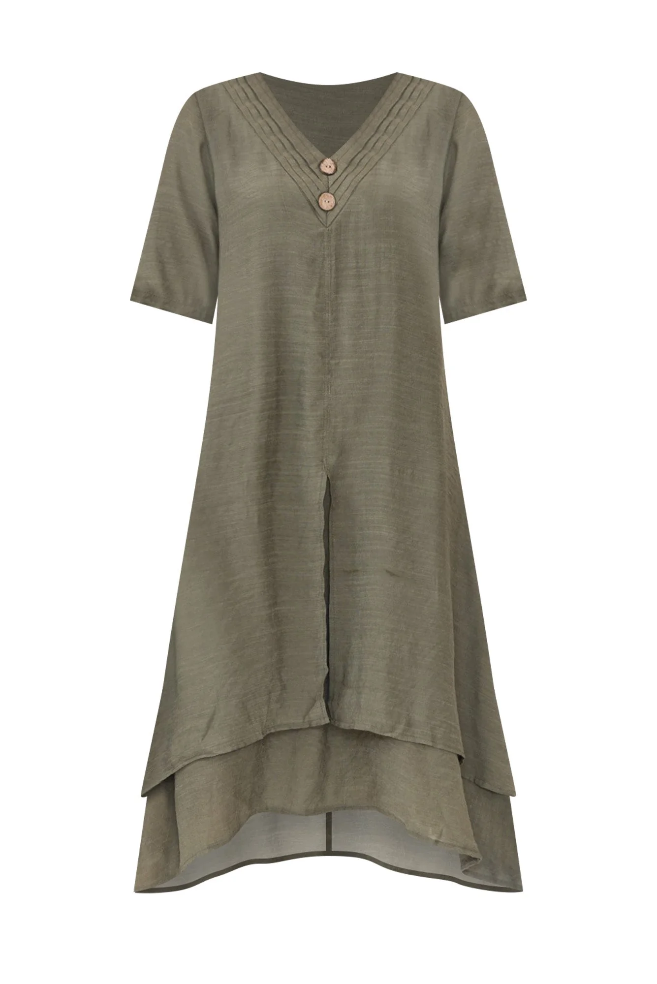 Nala Khaki Layers Dress