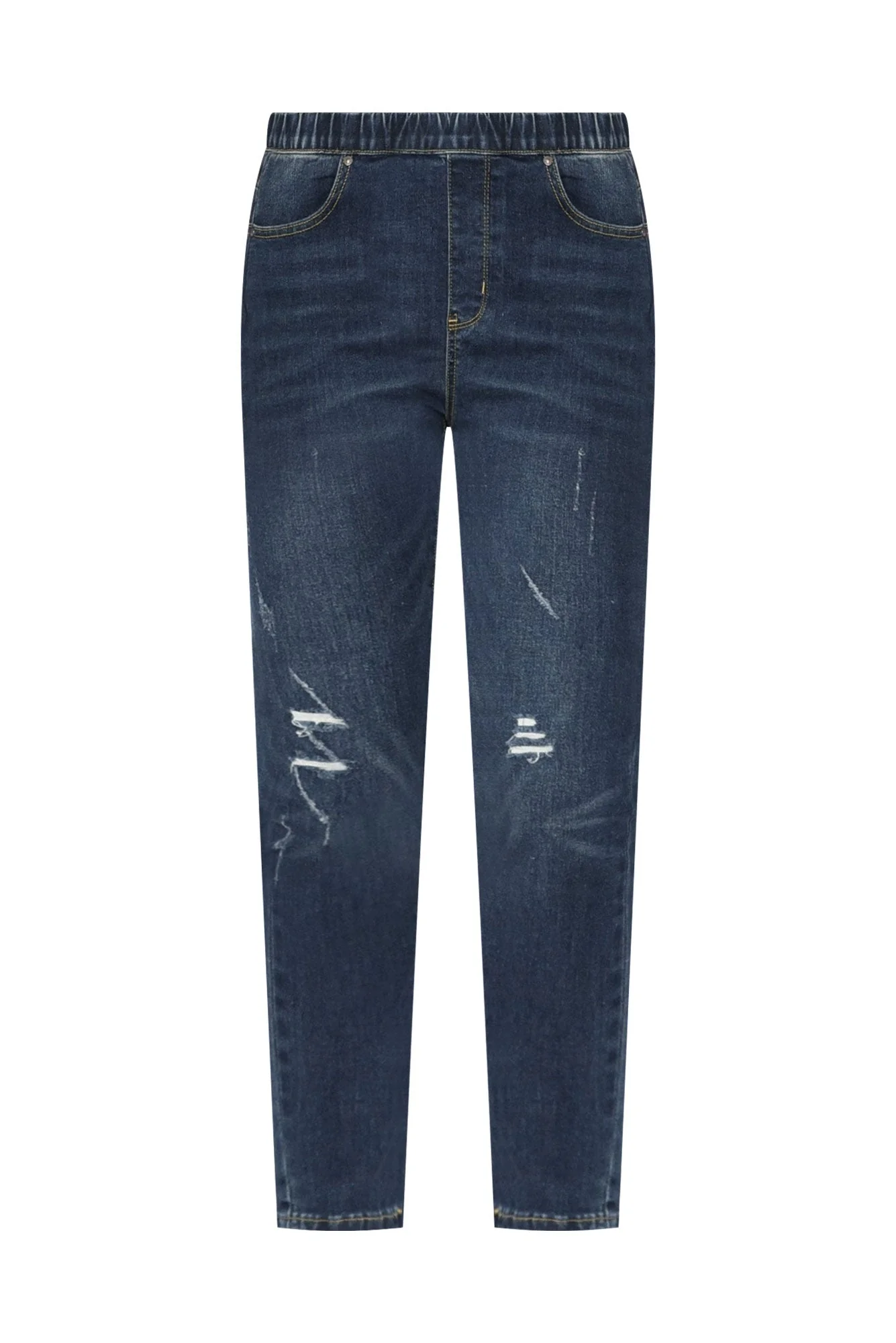 Zadie Distressed Dark Blue Stretch Jeans