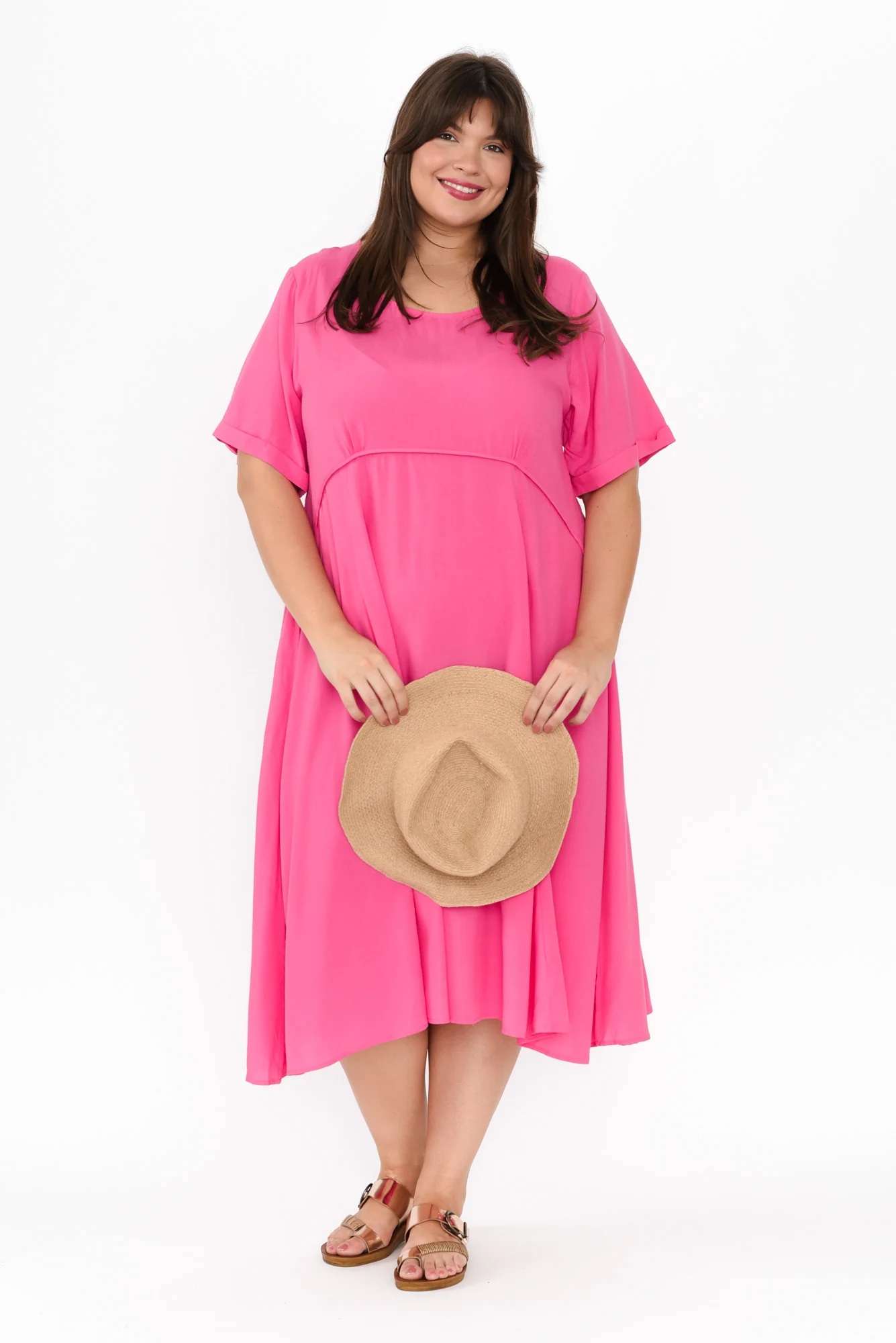 Zaelia Pink Crescent Dress