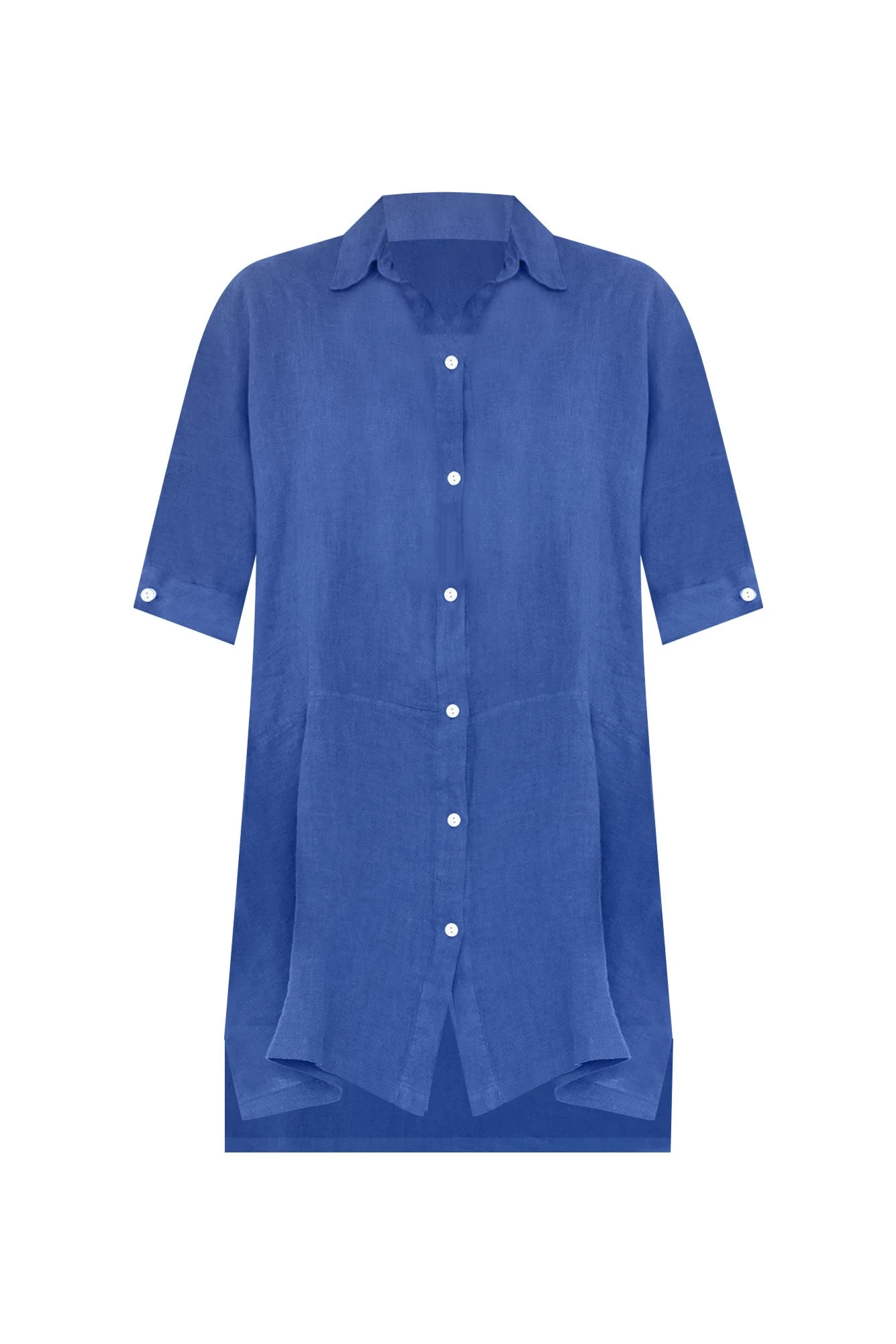 McKenna Ocean Linen Button Tunic