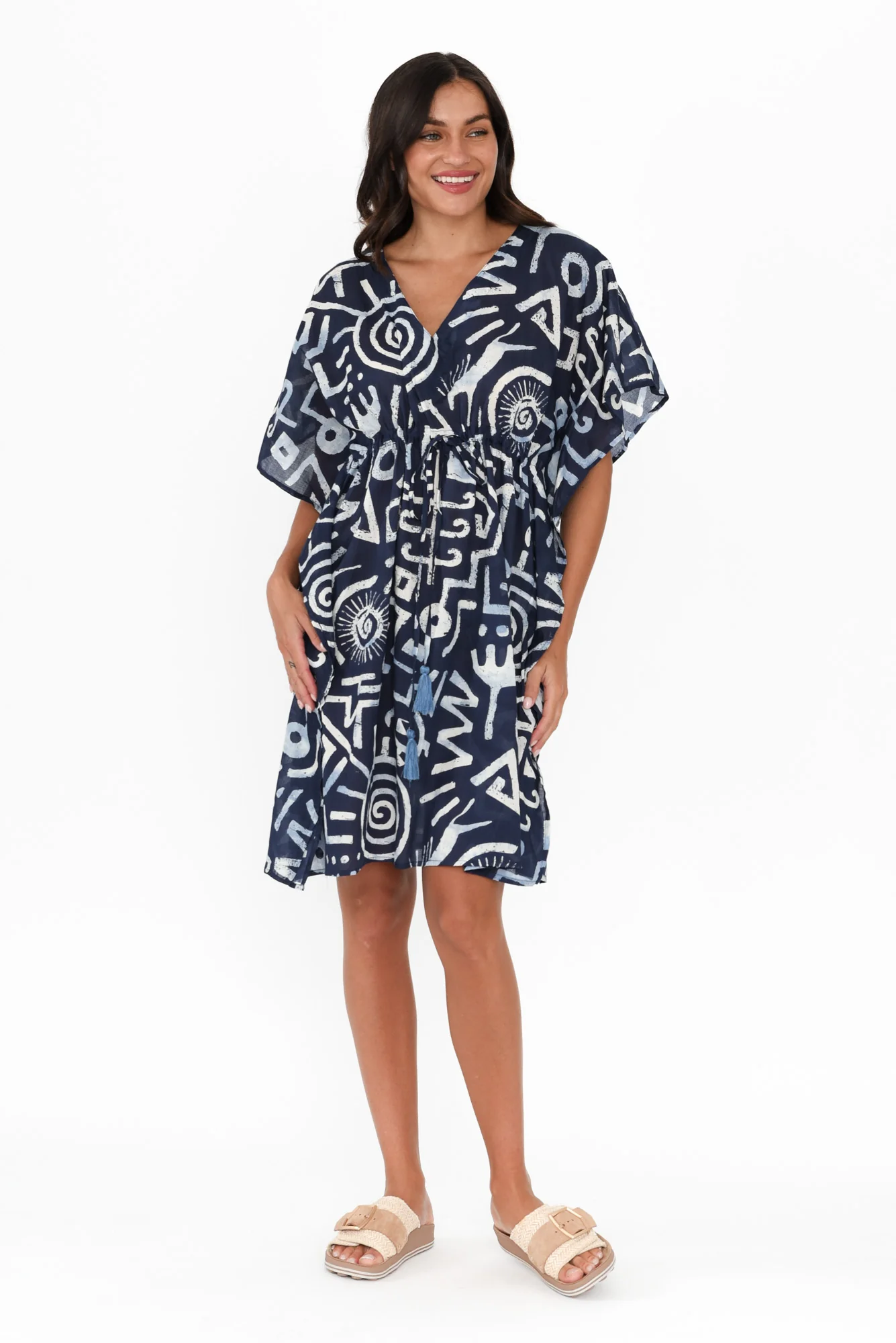 Isabel Blue Geo Cotton Kaftan