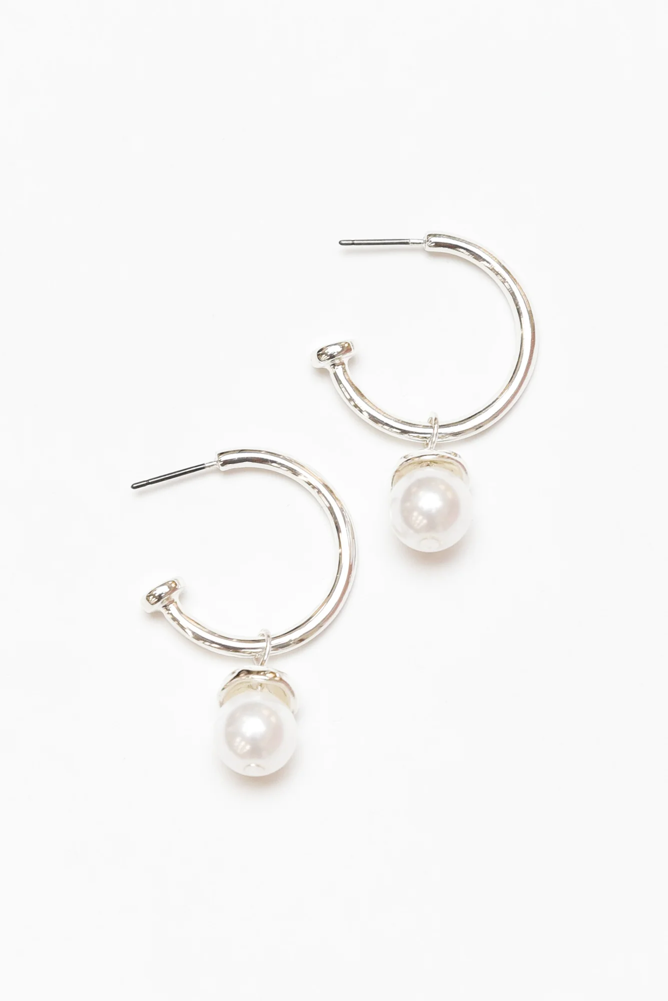 Madeline Silver Pearl Drop Earrings
