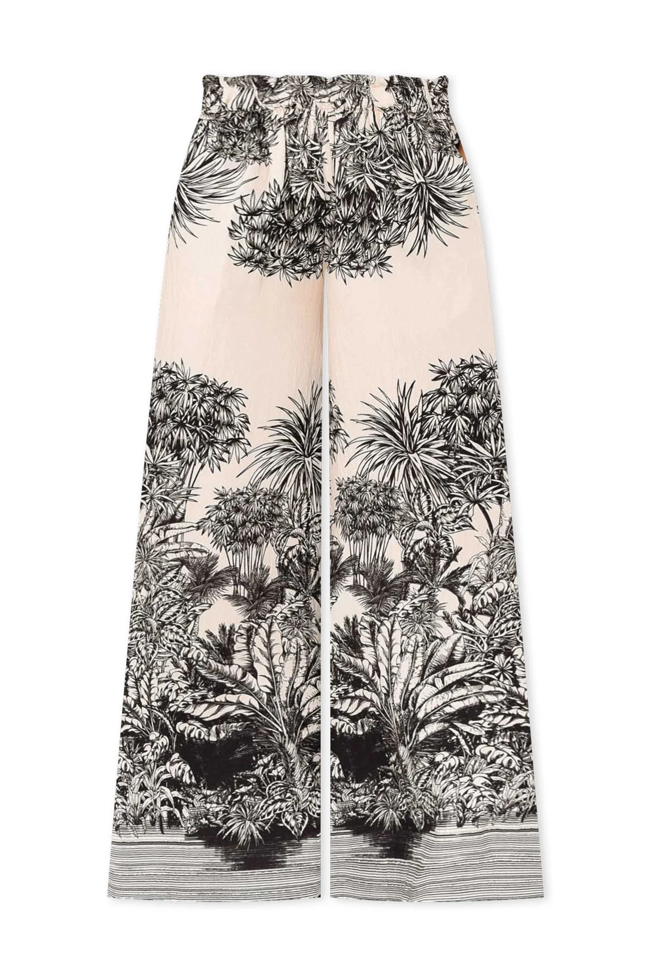 Carson Black Jungle Ruched Pants