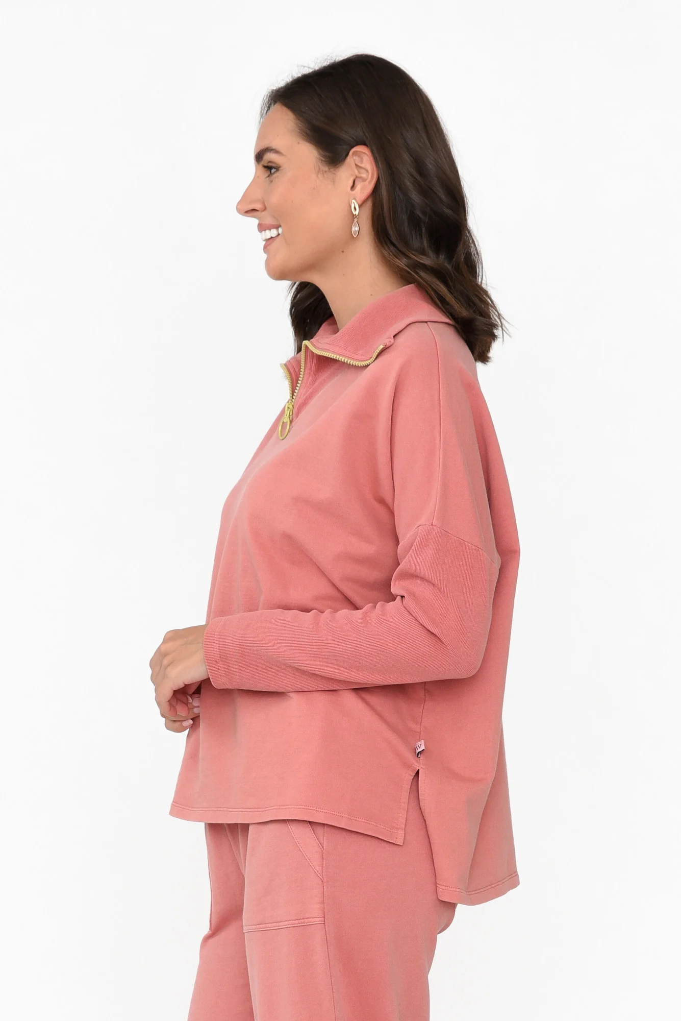 Malak Blush Half Zip Jumper