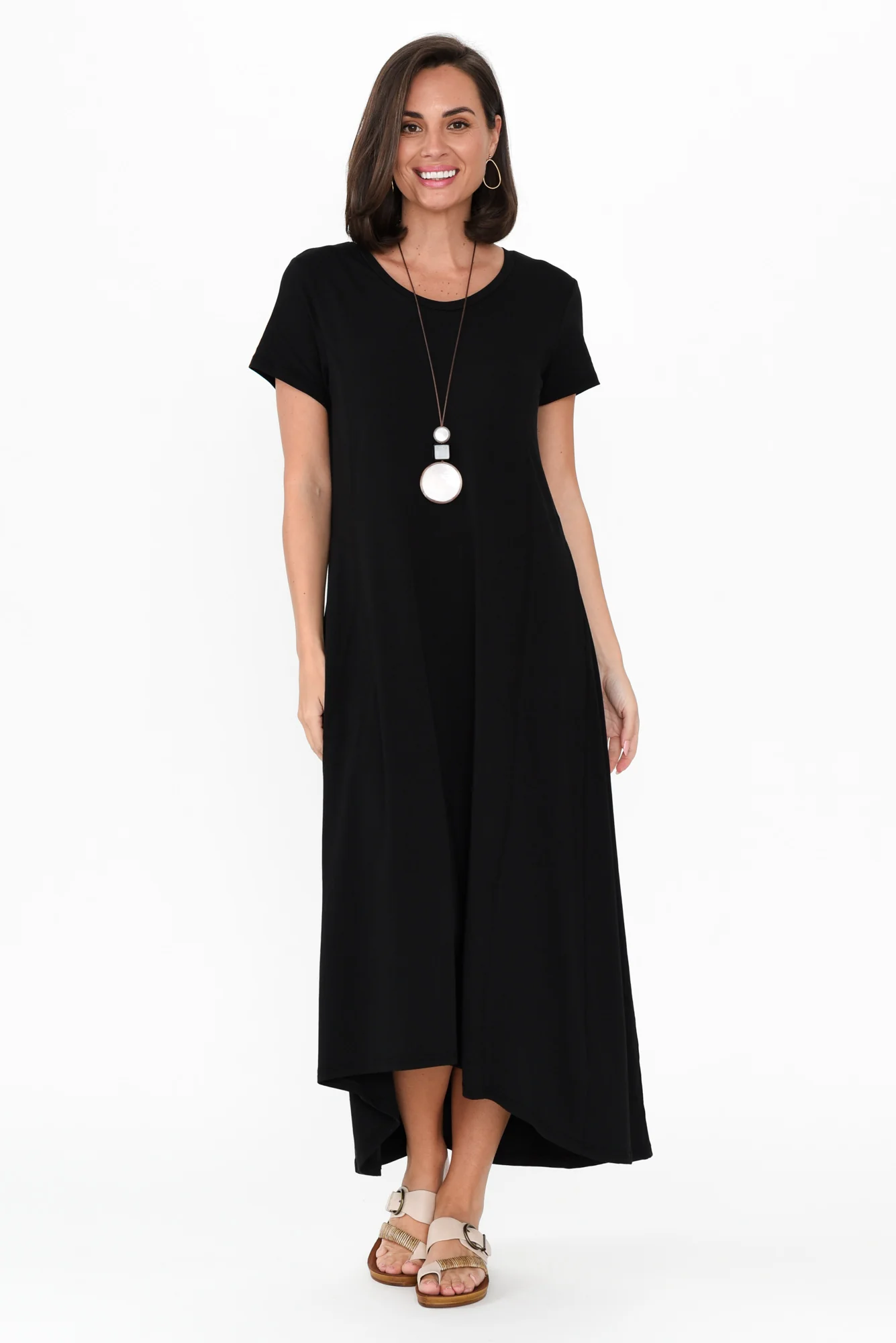 Patrick Black Cotton Pocket Dress