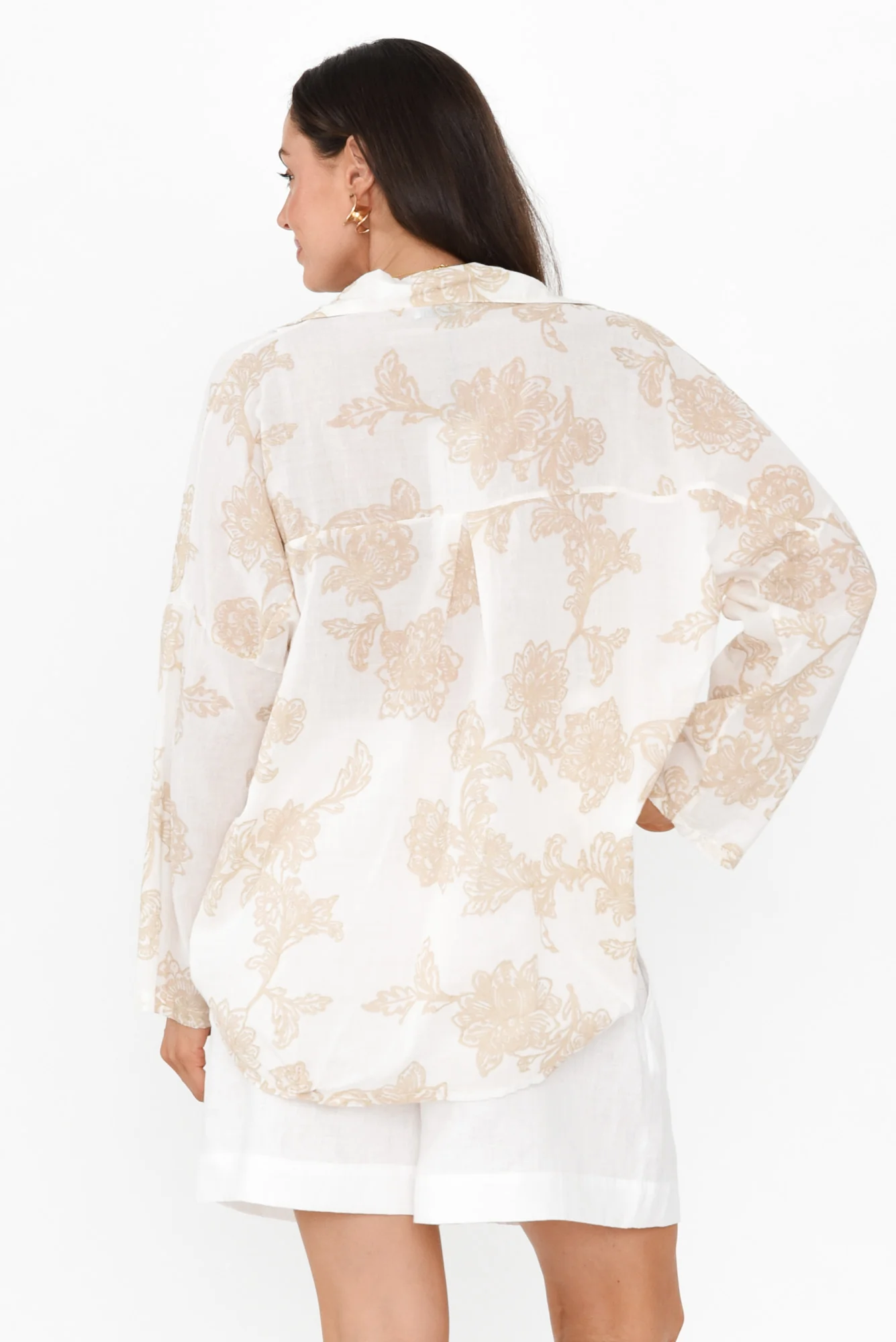 Philly Cream Floral Cotton Top