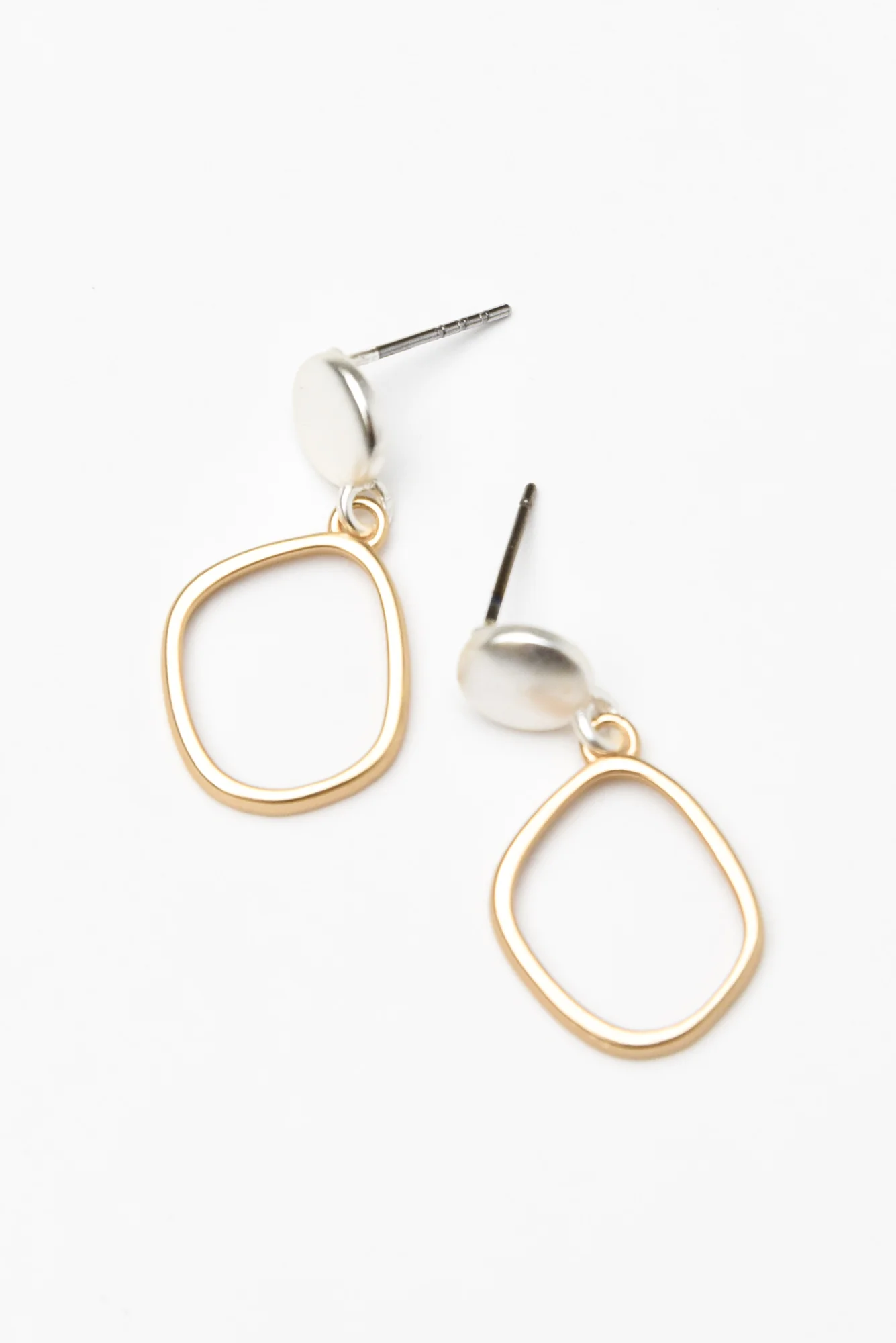 Airene Gold Geo Pendant Earrings
