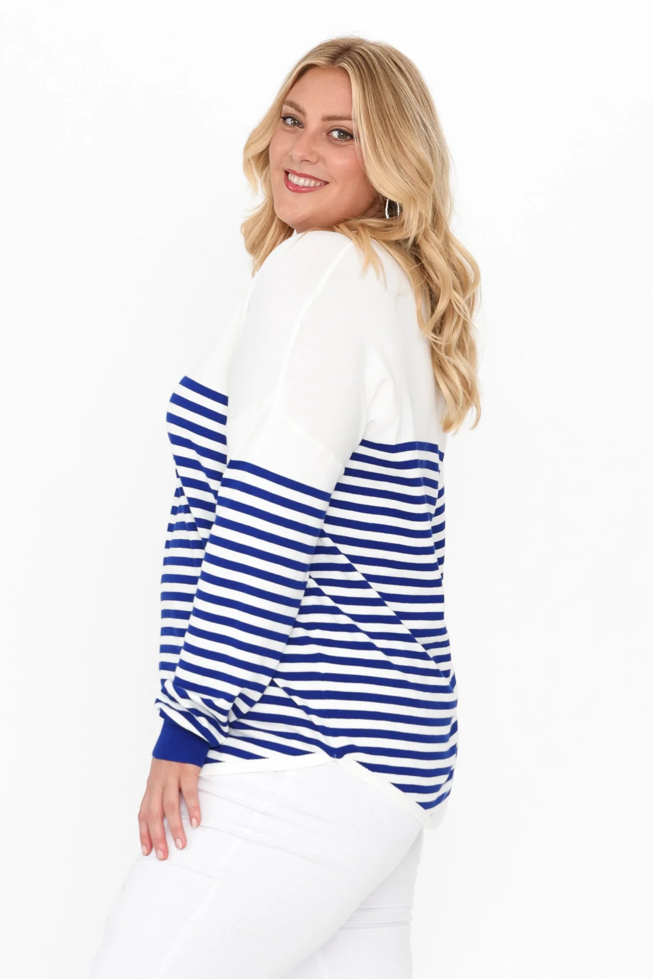 Sophie Cobalt Stripe Knit Jumper