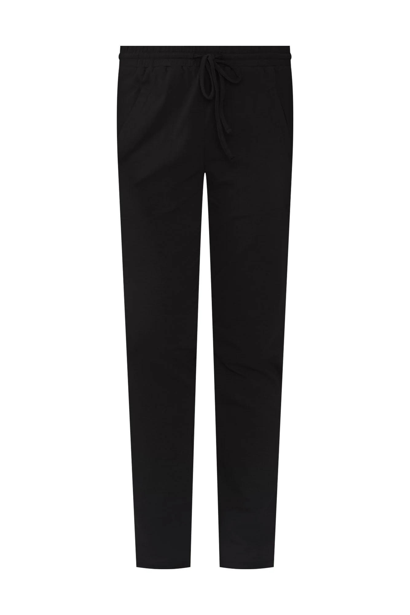 Timmy Black Cotton Drawstring Pants
