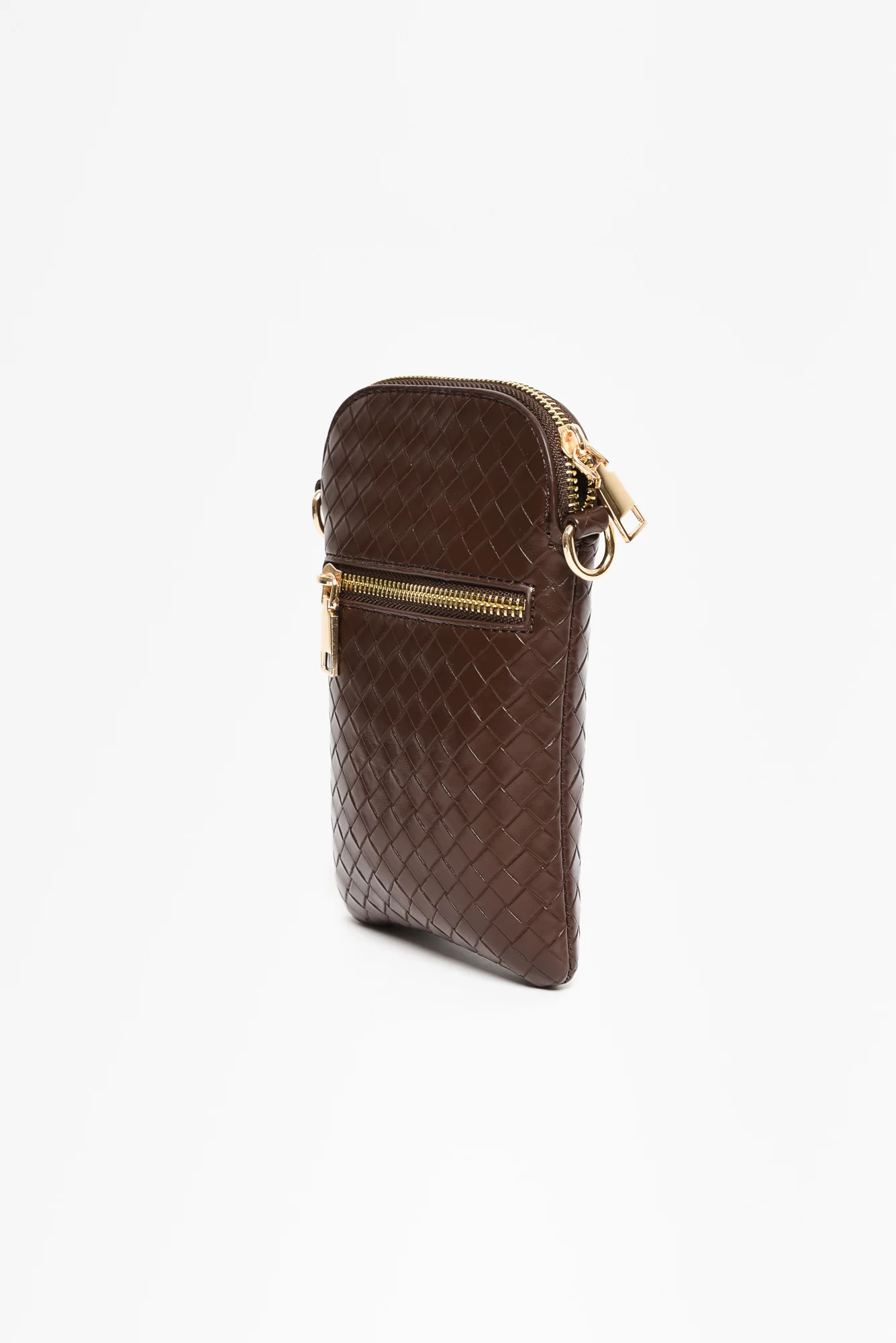 Jazz Brown Woven Walker Crossbody Bag