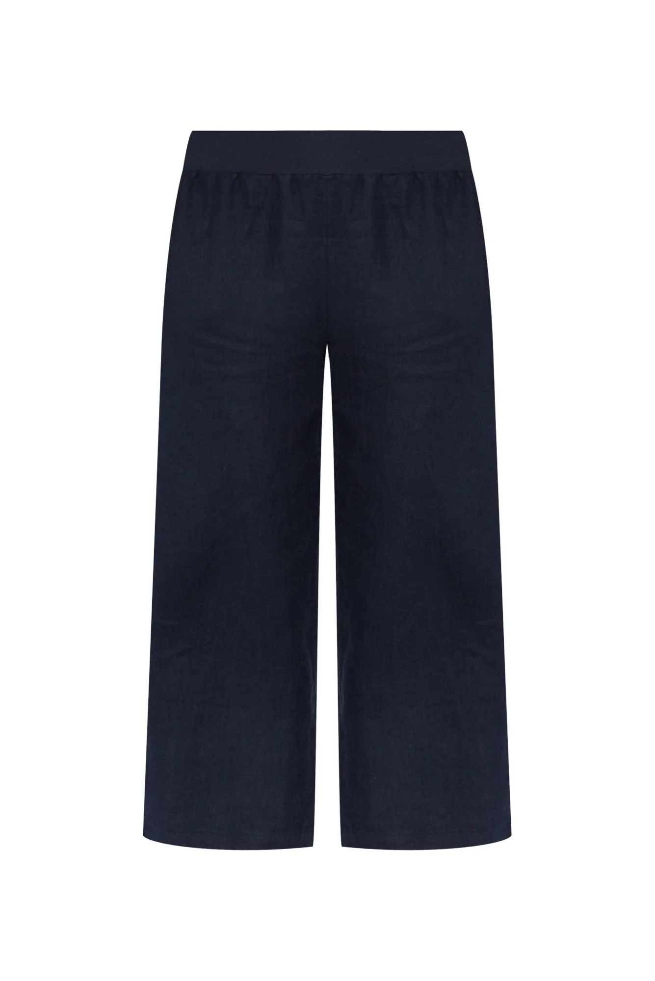 Griffin Navy Linen Wide Leg Pants