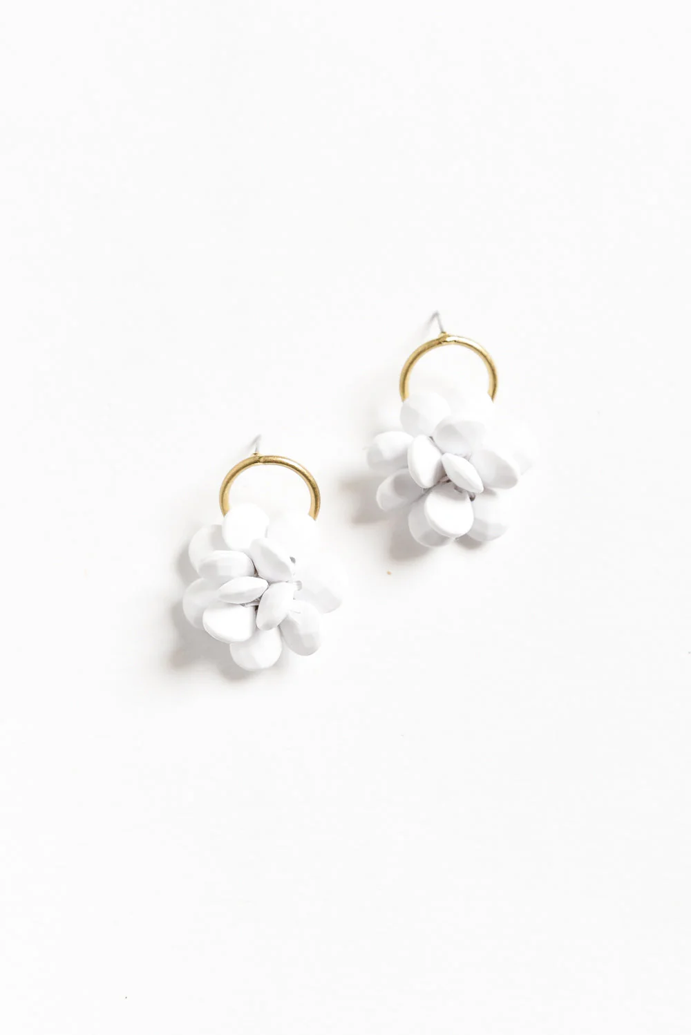 Sophie White Flower Drop Earrings