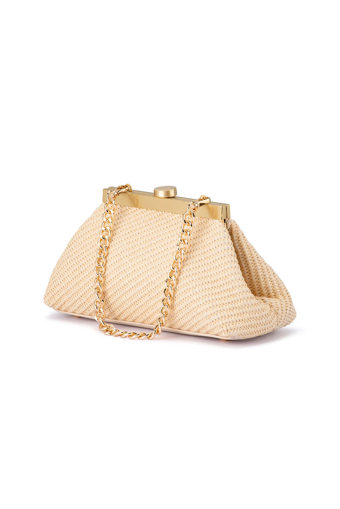 Hanna Natural Woven Clutch
