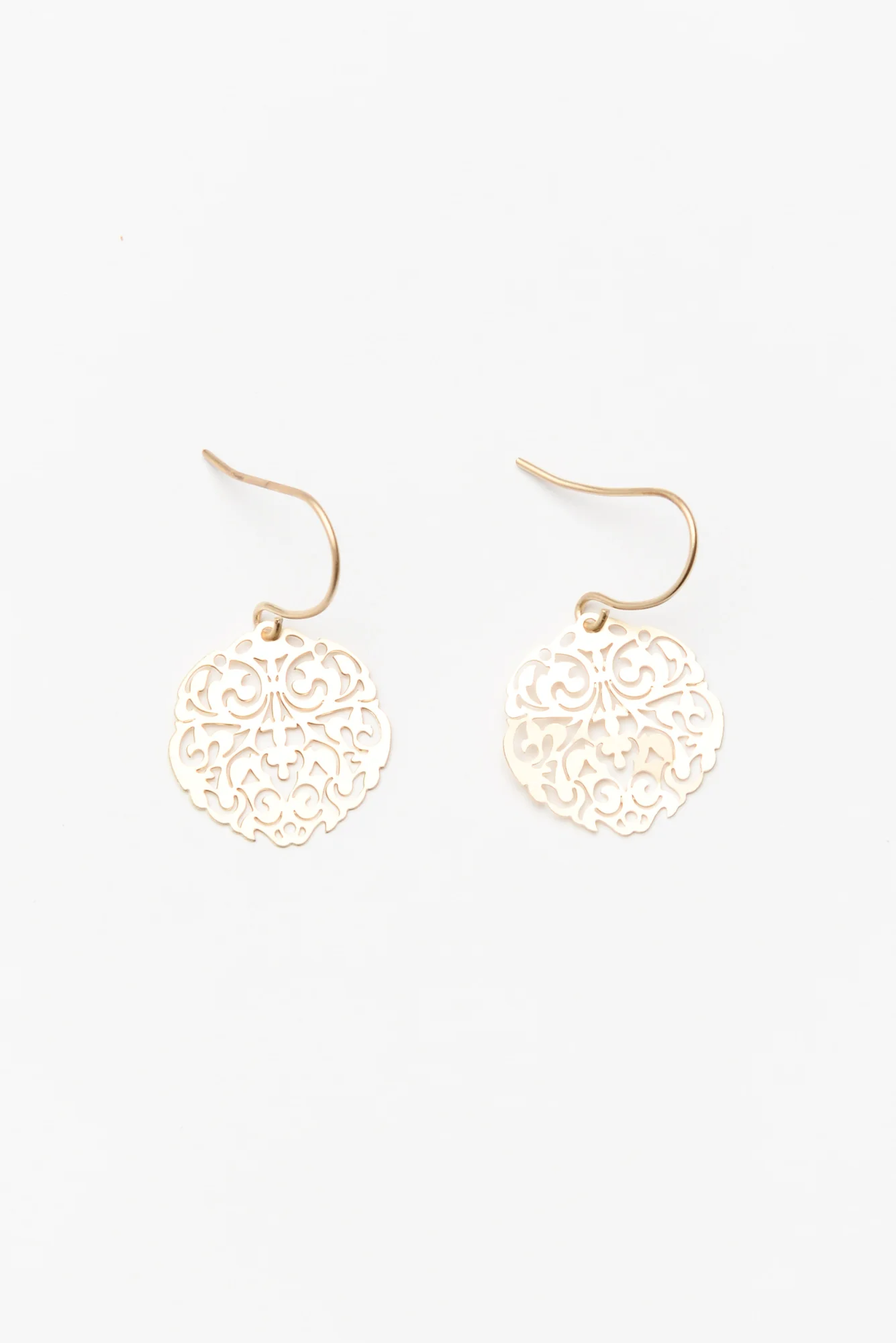 Macy Gold Mini Filigree Earrings