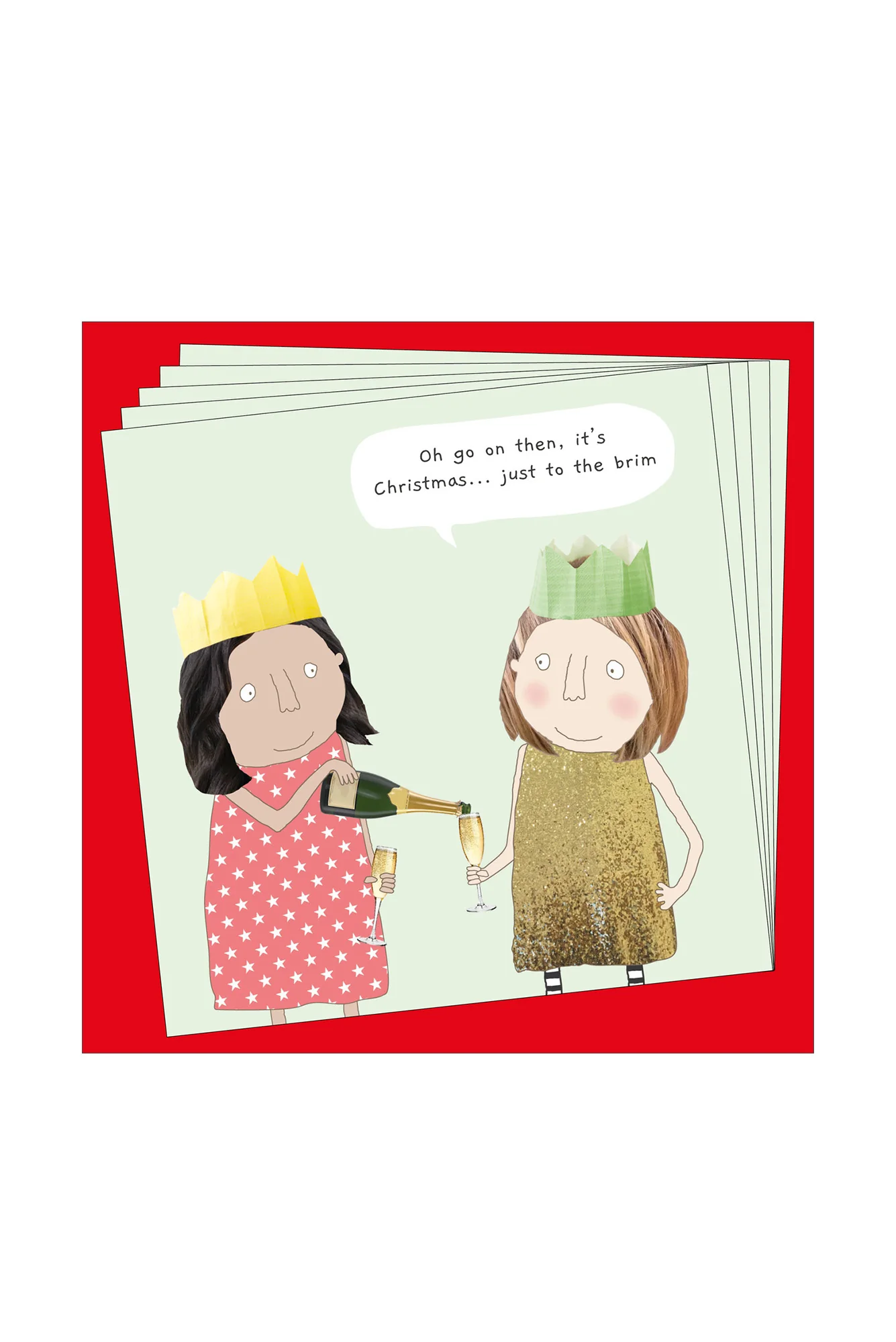 Pack of 8 Christmas Brim Cards