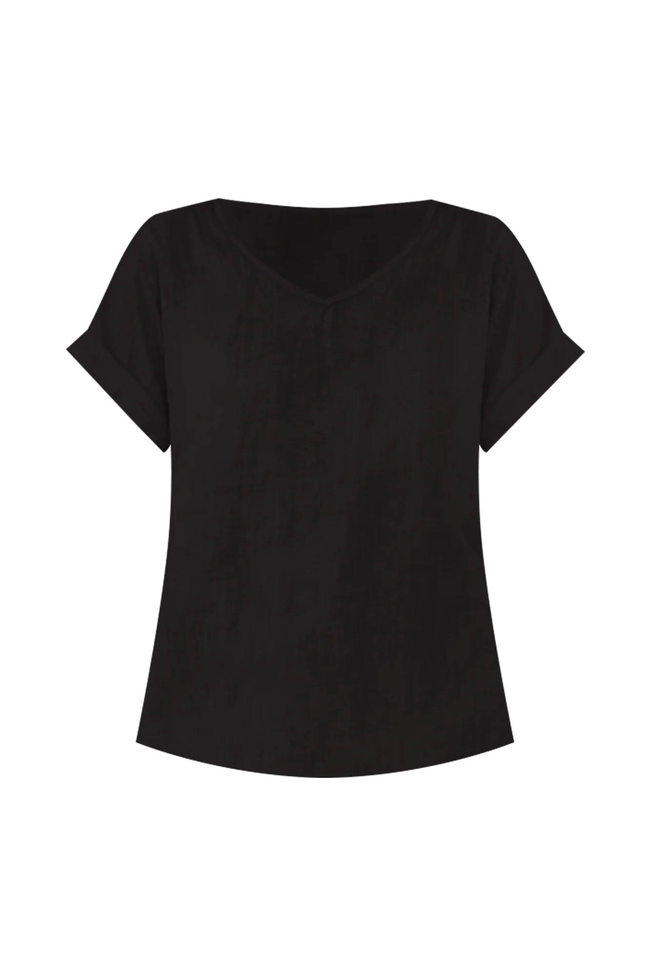 Anna Black Linen Tee