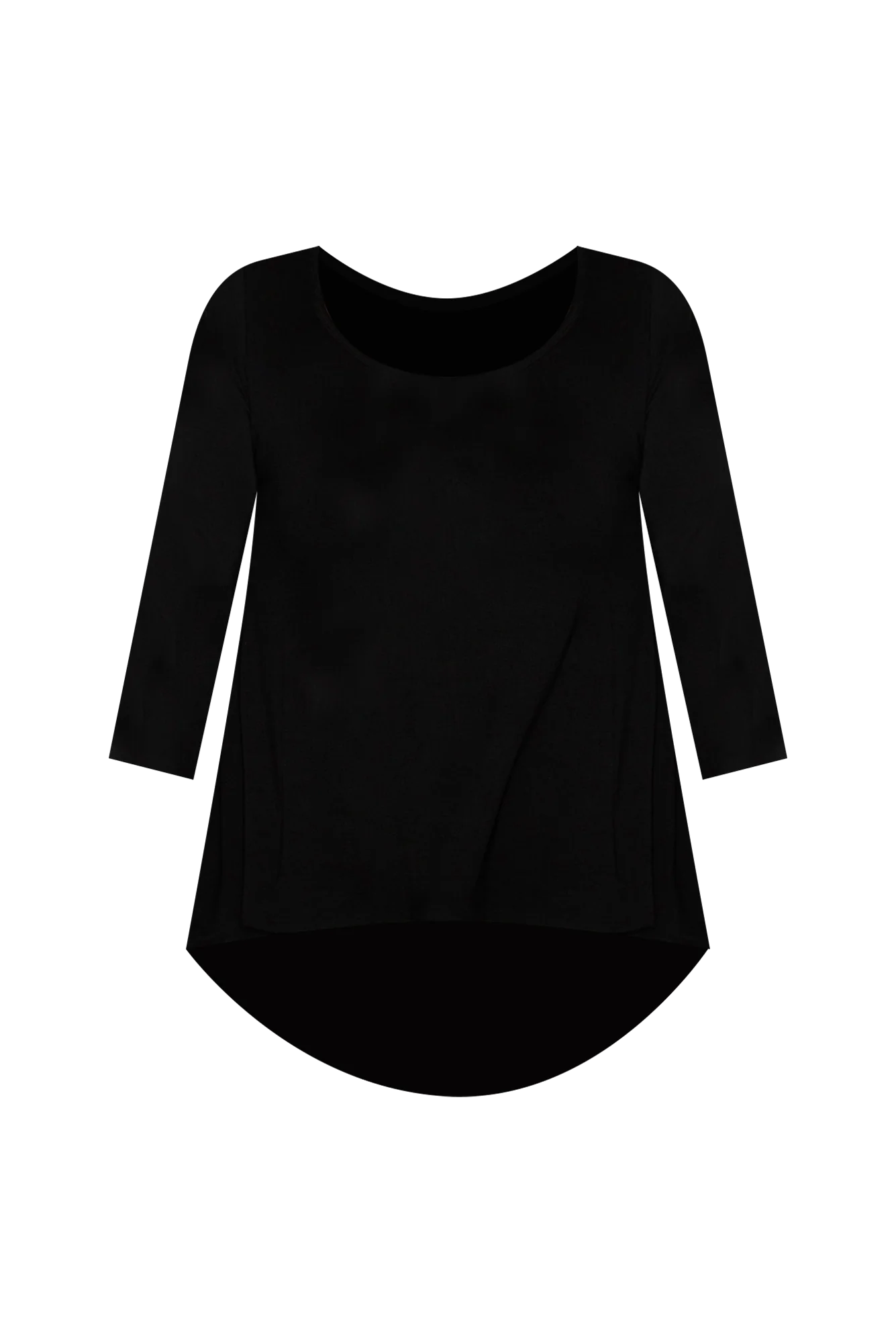 Black Bamboo Hi Lo Hem Top