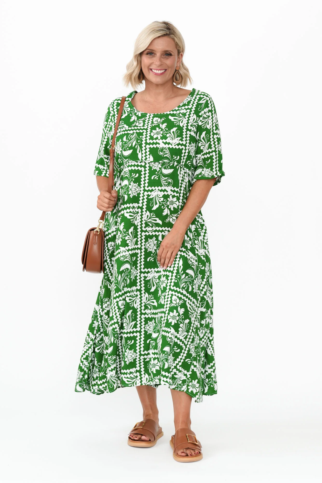 Sula Green Floral Pocket Dress