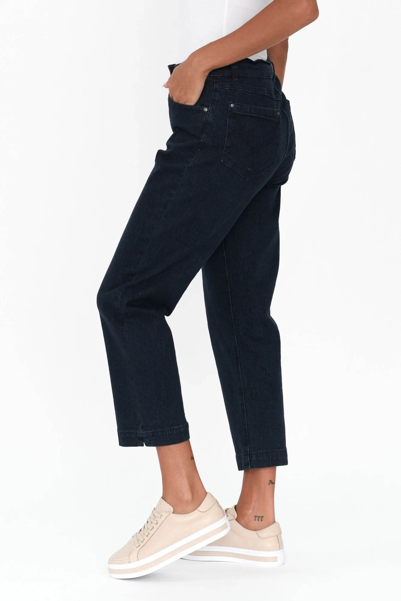 Rosanna Dark Denim Cropped Jeans