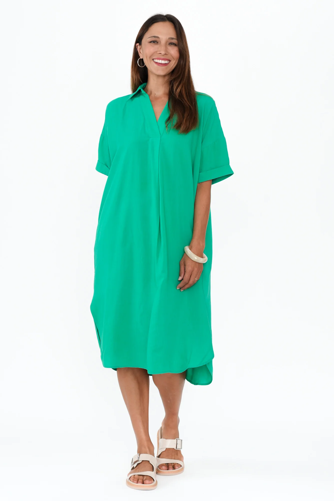 Kazi Emerald Shirt Dress