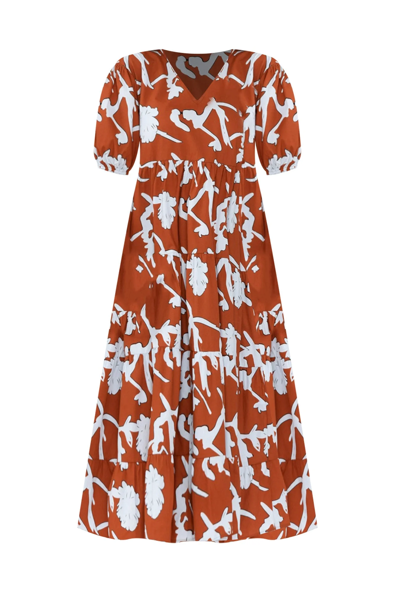 Kelley Brown Floral Cotton Dress