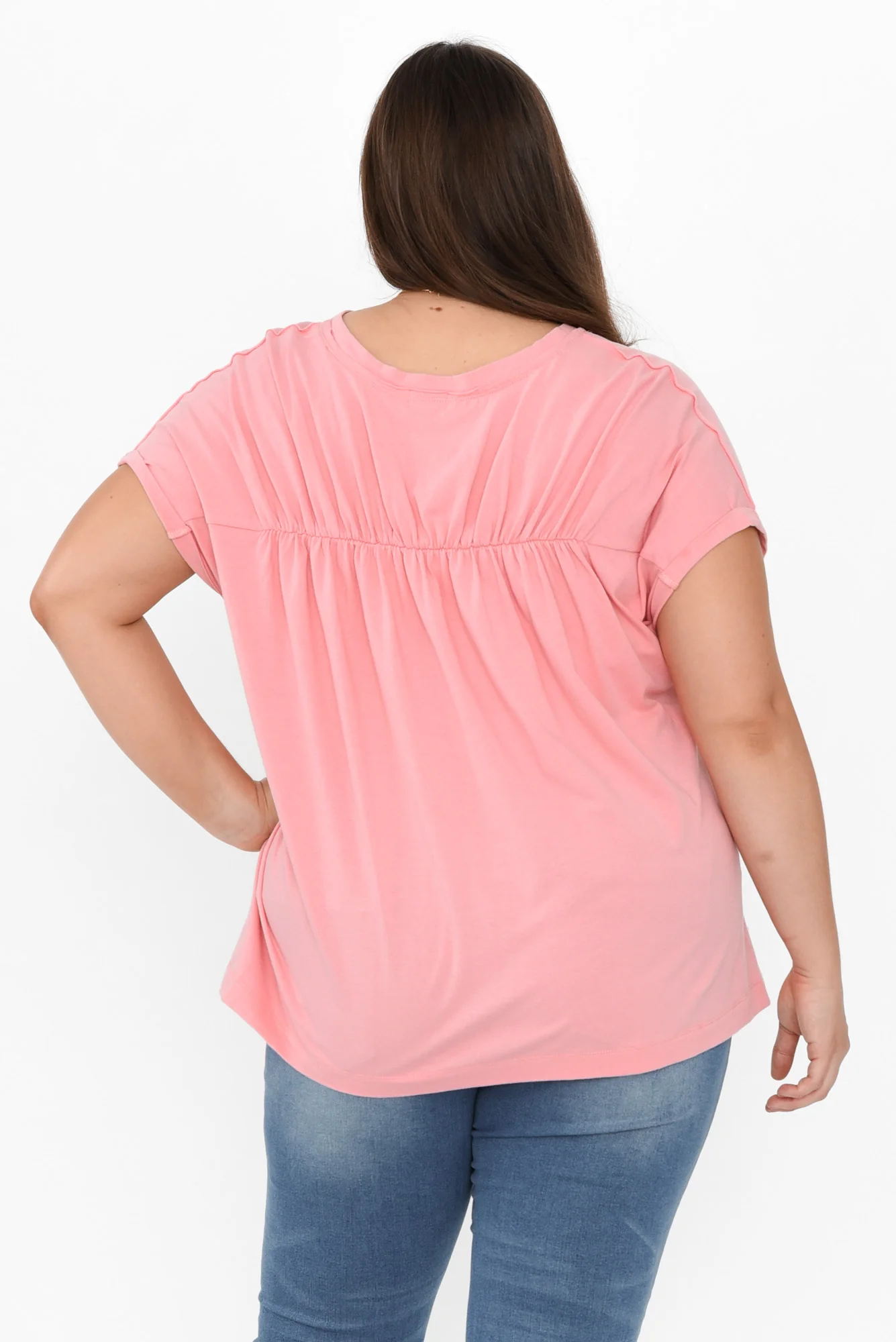 Anabeth Pink Cotton Swing Top