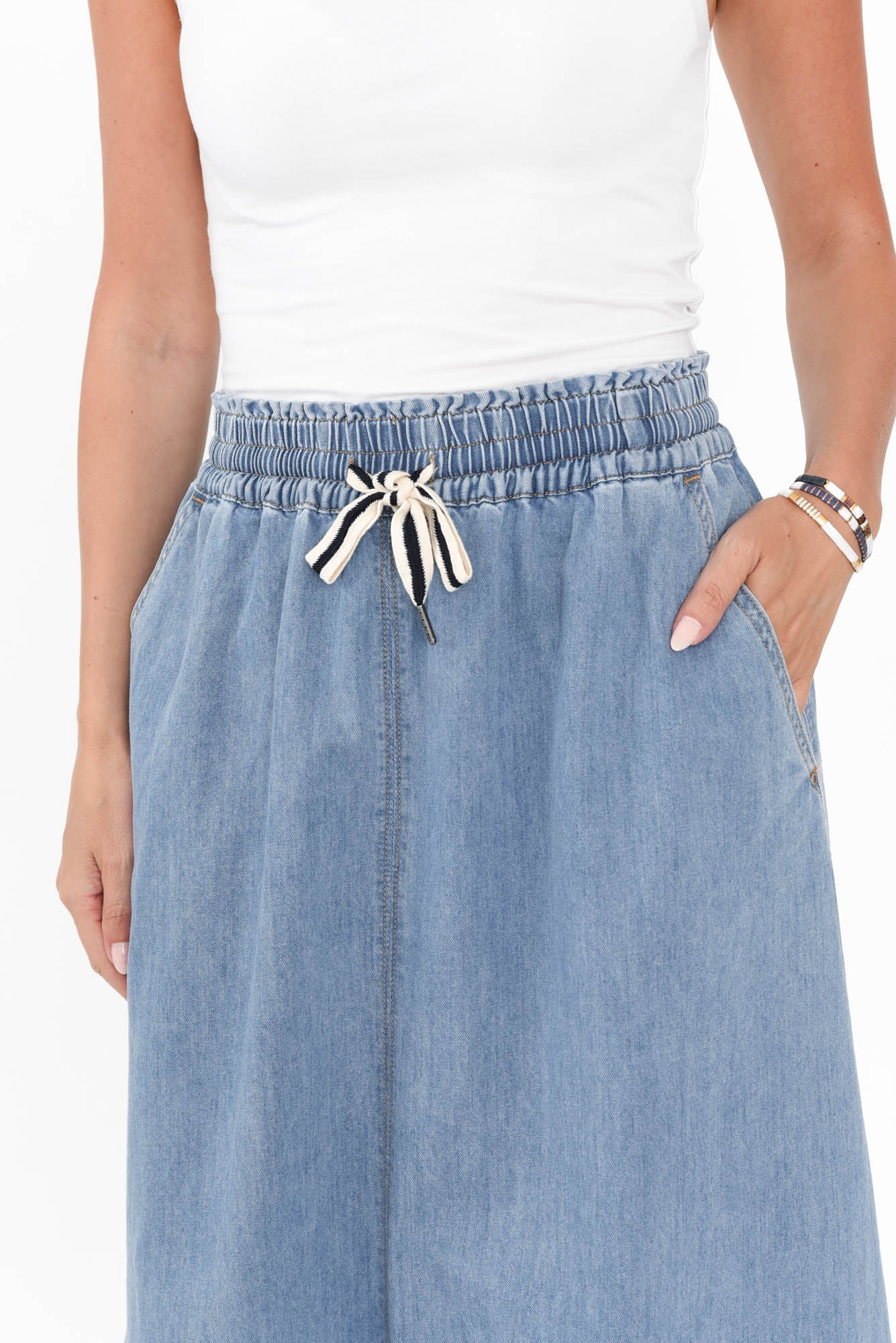 Greta Light Denim Skirt