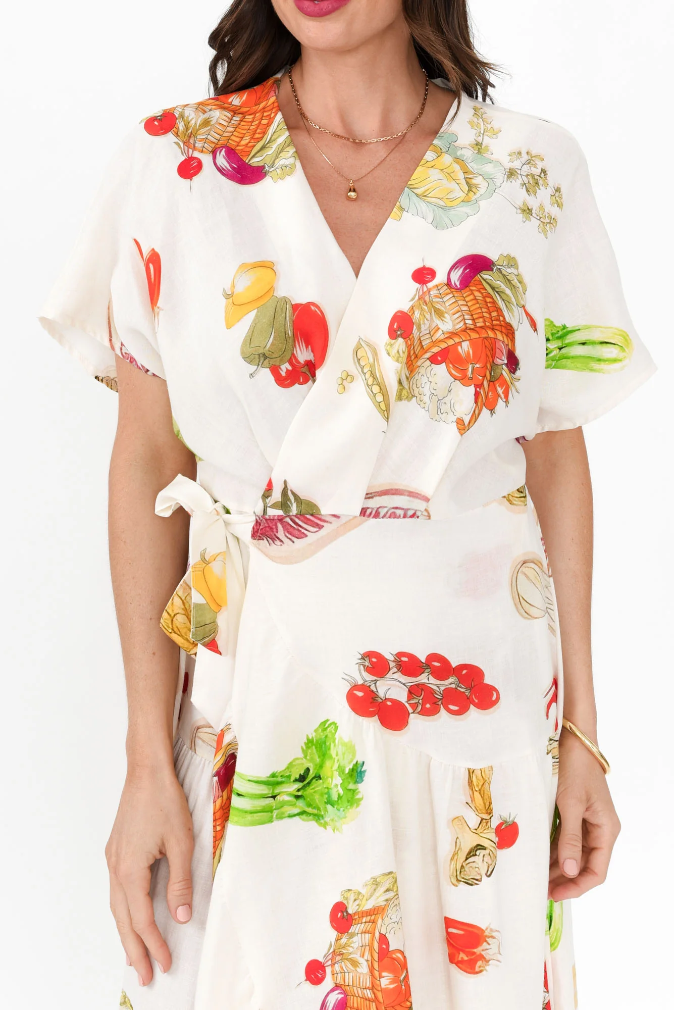 Luanne White Harvest Linen Blend Dress
