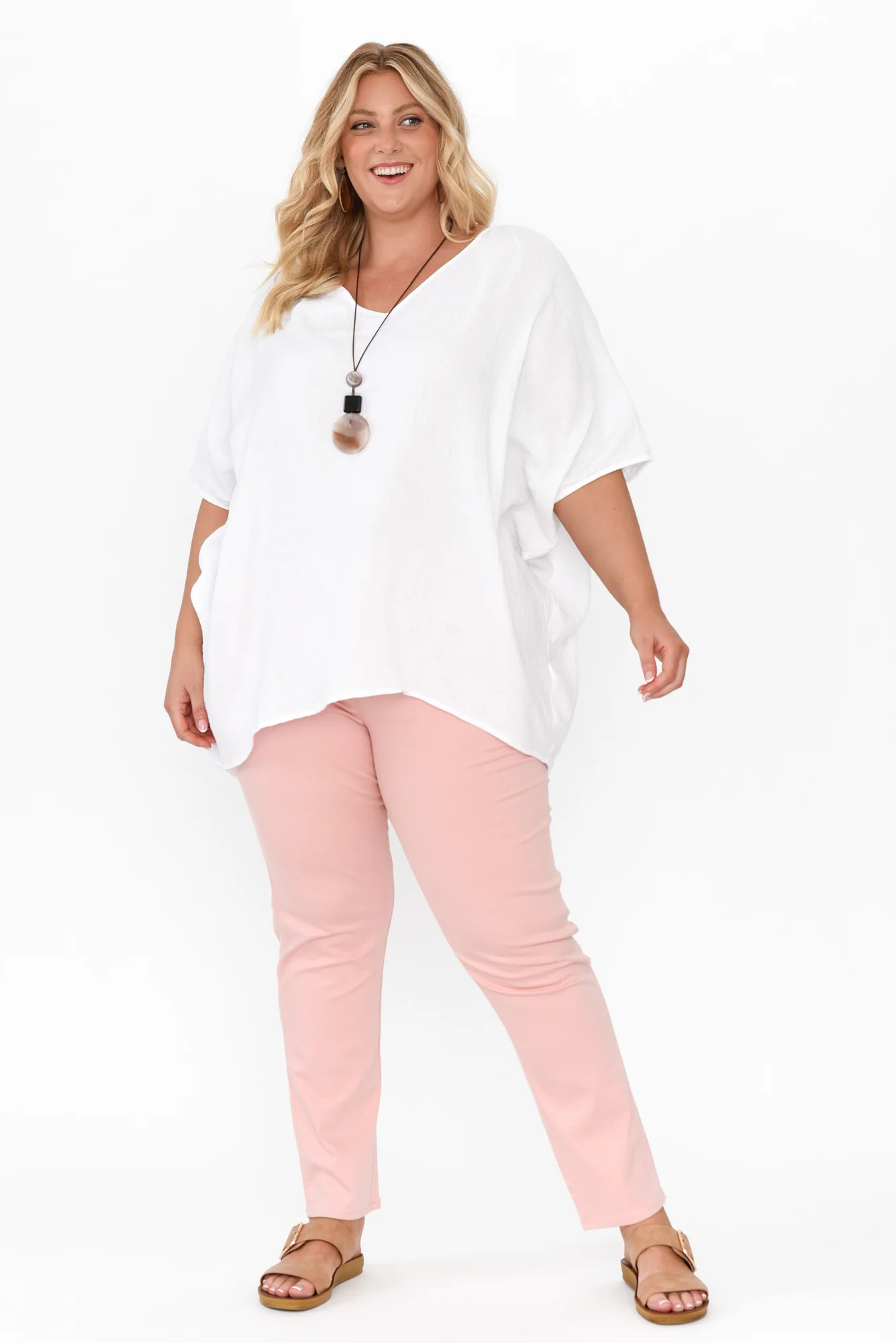 Reed Pink Stretch Cotton Pants