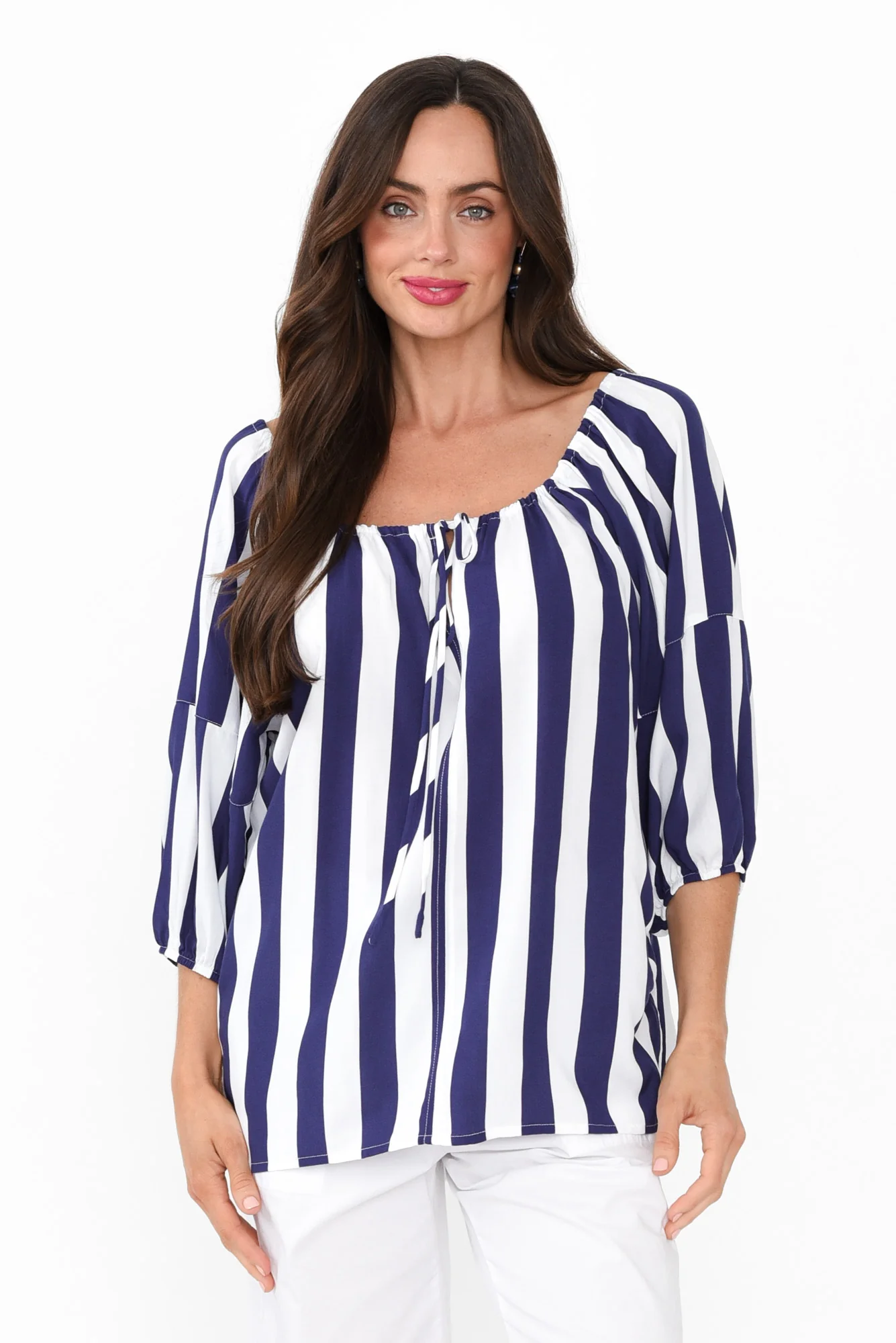 Camilla Blue Stripe Top