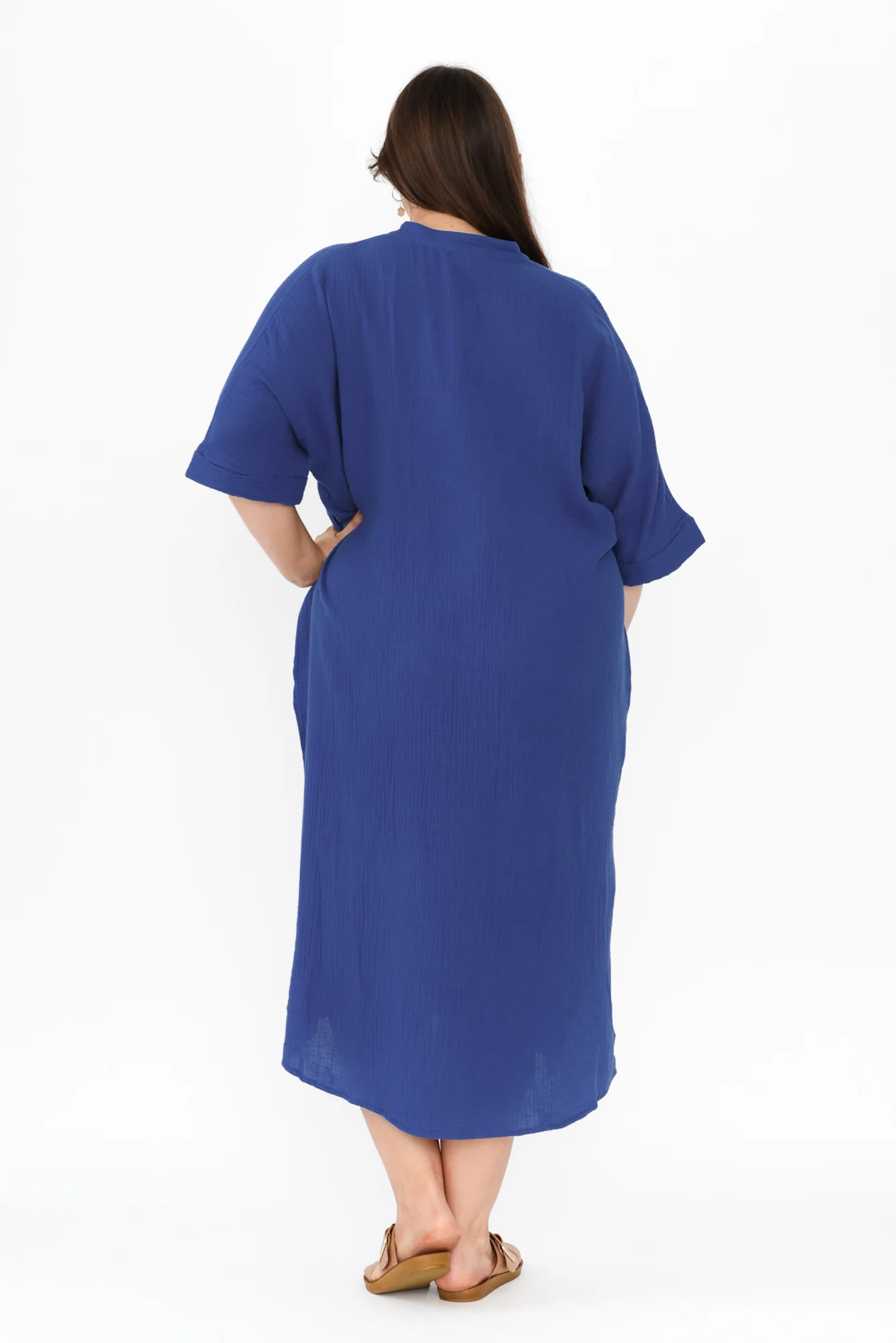 Juniper Cobalt Cotton Cheesecloth Dress