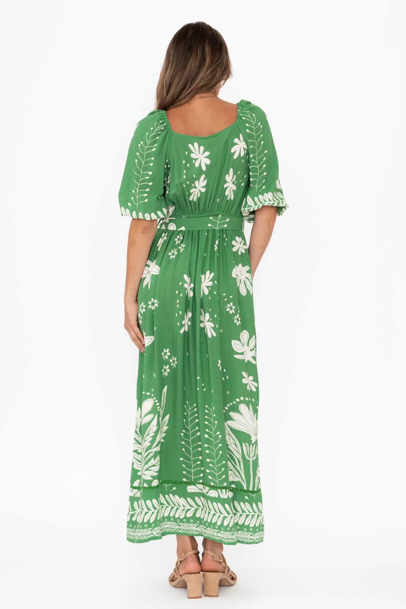 Lyndel Green Floral Tie Dress