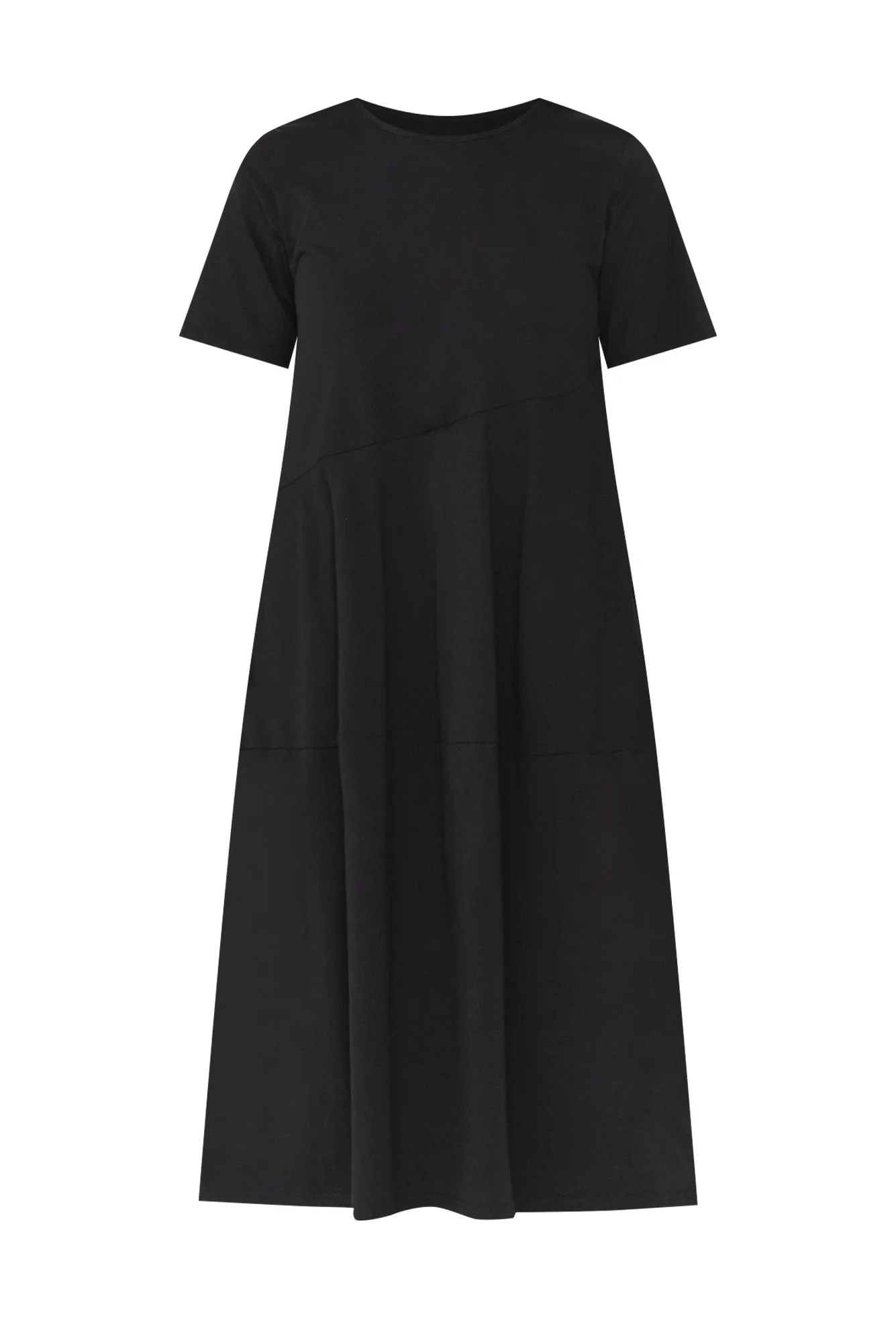 Morgan Black Diagonal Seam Dress