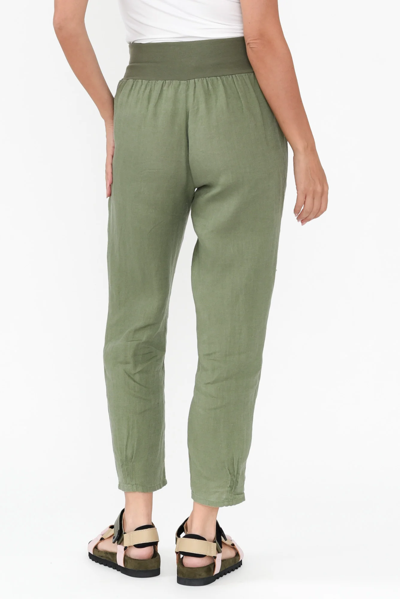 Tatum Khaki Linen Pants