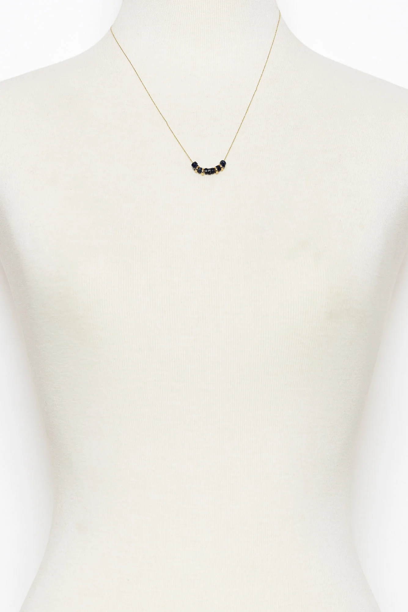 Angelina Navy Beaded Necklace