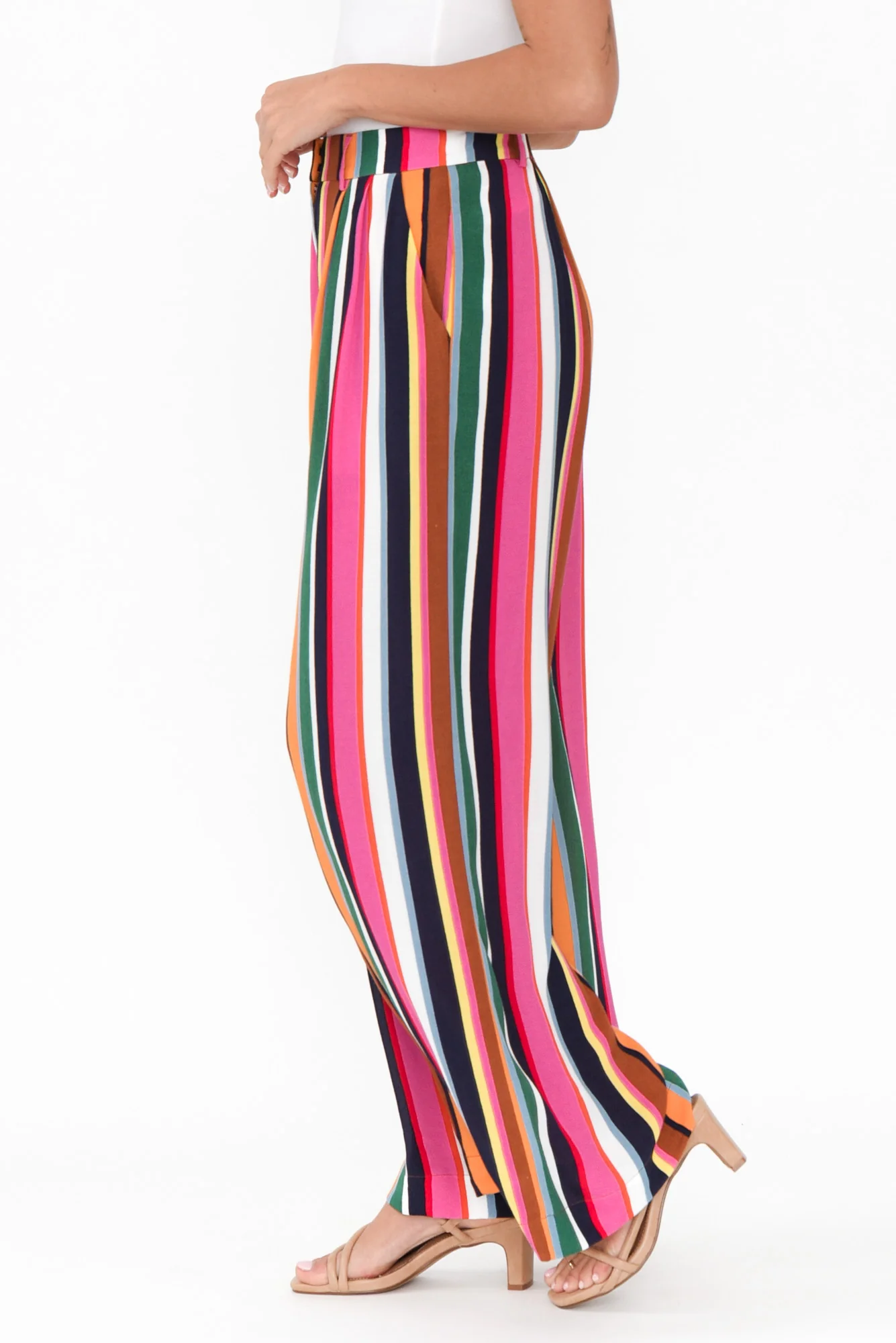Dream Factory Multi Stripe Wide Leg Pants