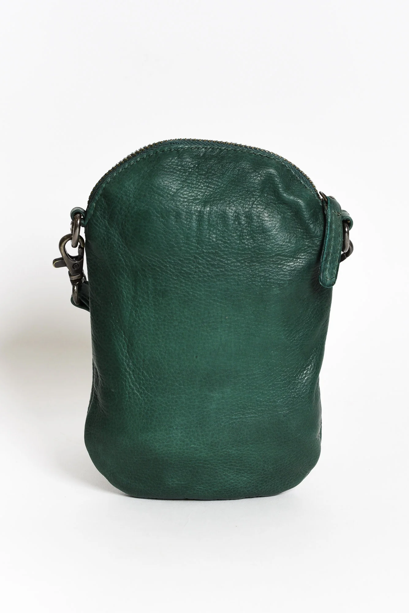 Bobbi Dark Green Leather Crossbody Bag