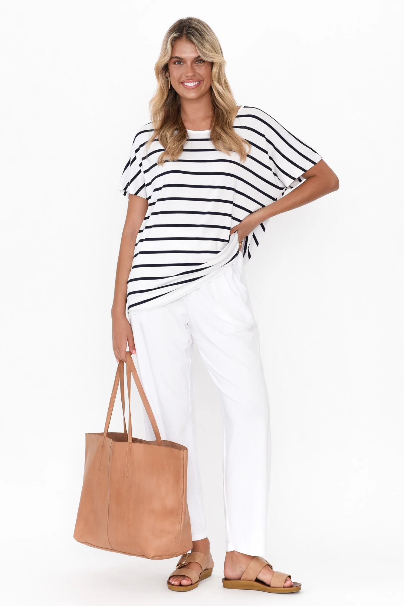 Rosella White Bamboo Pants