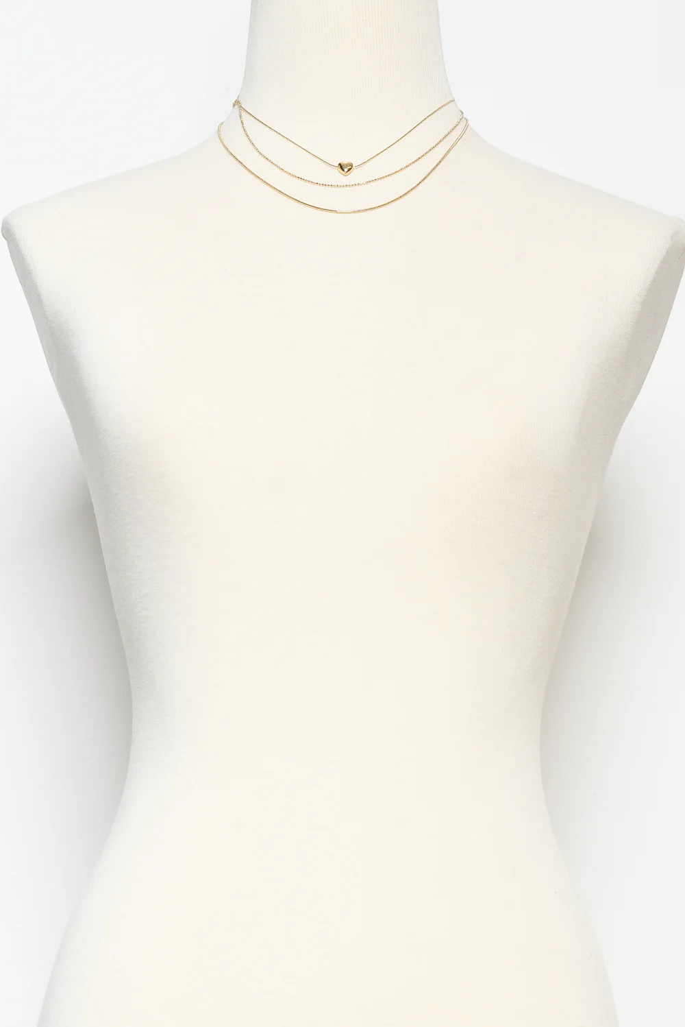 Keturah Gold Layered Heart Necklace