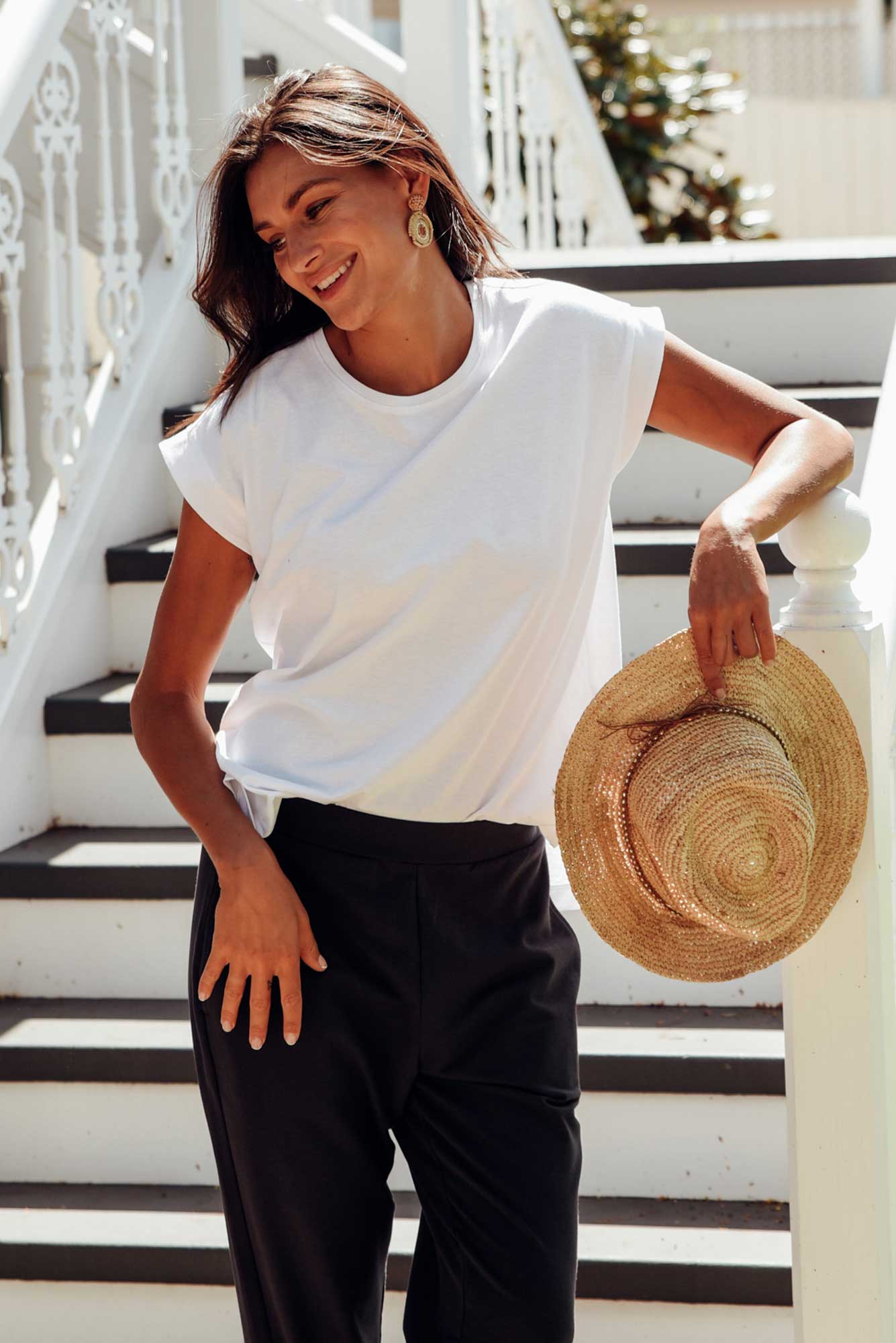 Michaela White Cotton Top