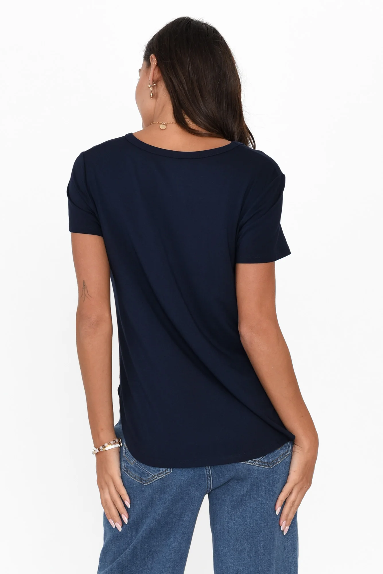 Veronica Navy Bamboo Tee