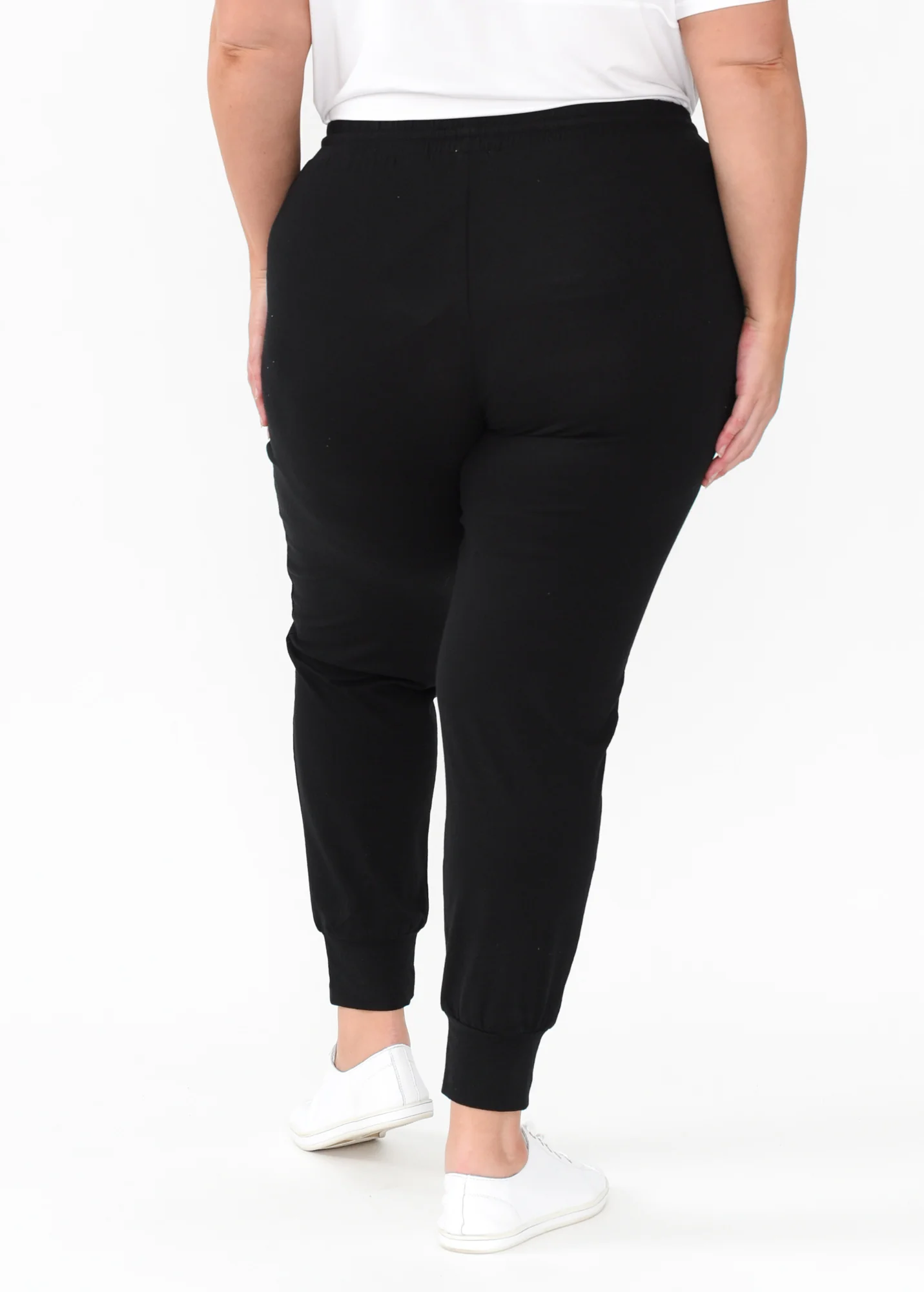 Black Cotton Everyday Tie Pants